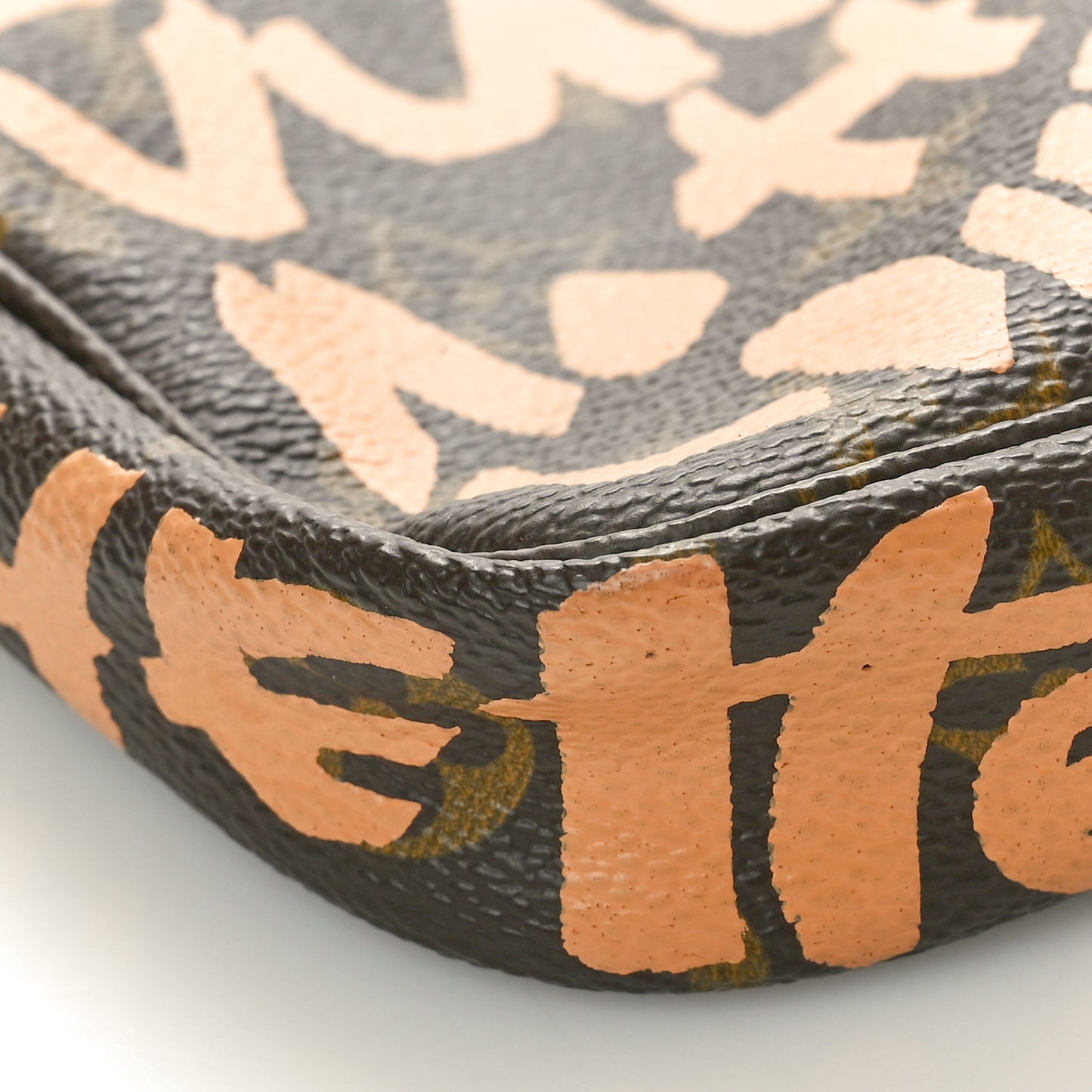Monogram Graffiti Pochette Accessories Peach