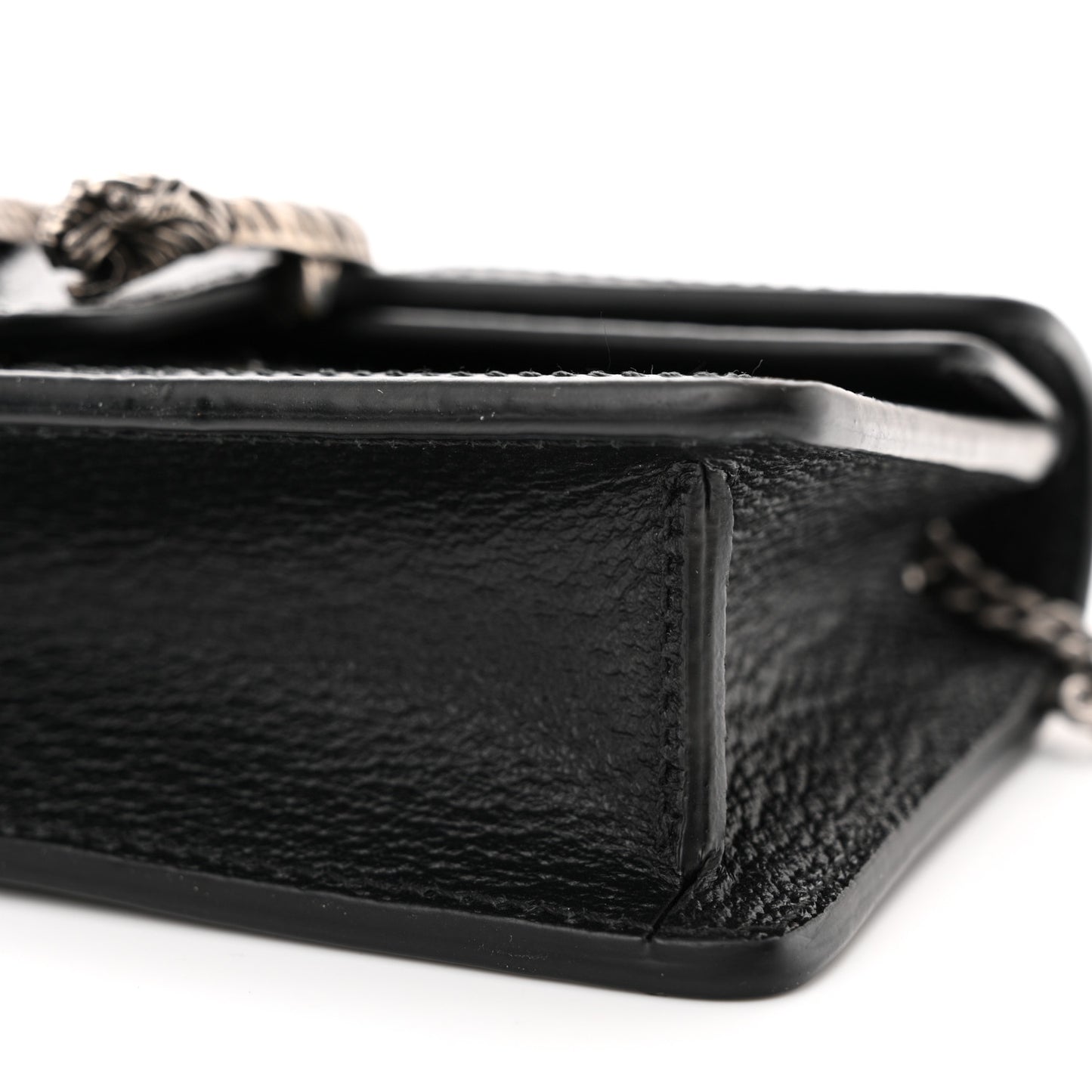 Jacquard Black Denim GG Monogram Super Mini Dionysus Shoulder Bag Black Ivory