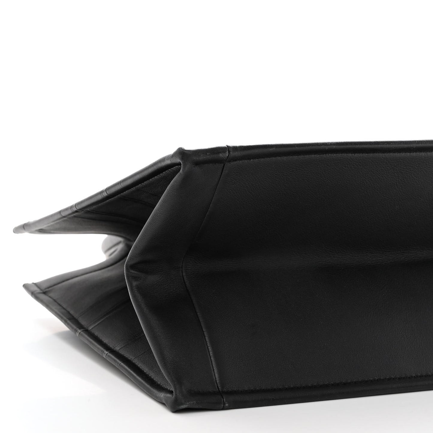 Calfskin Embossed Medium Book Tote Black