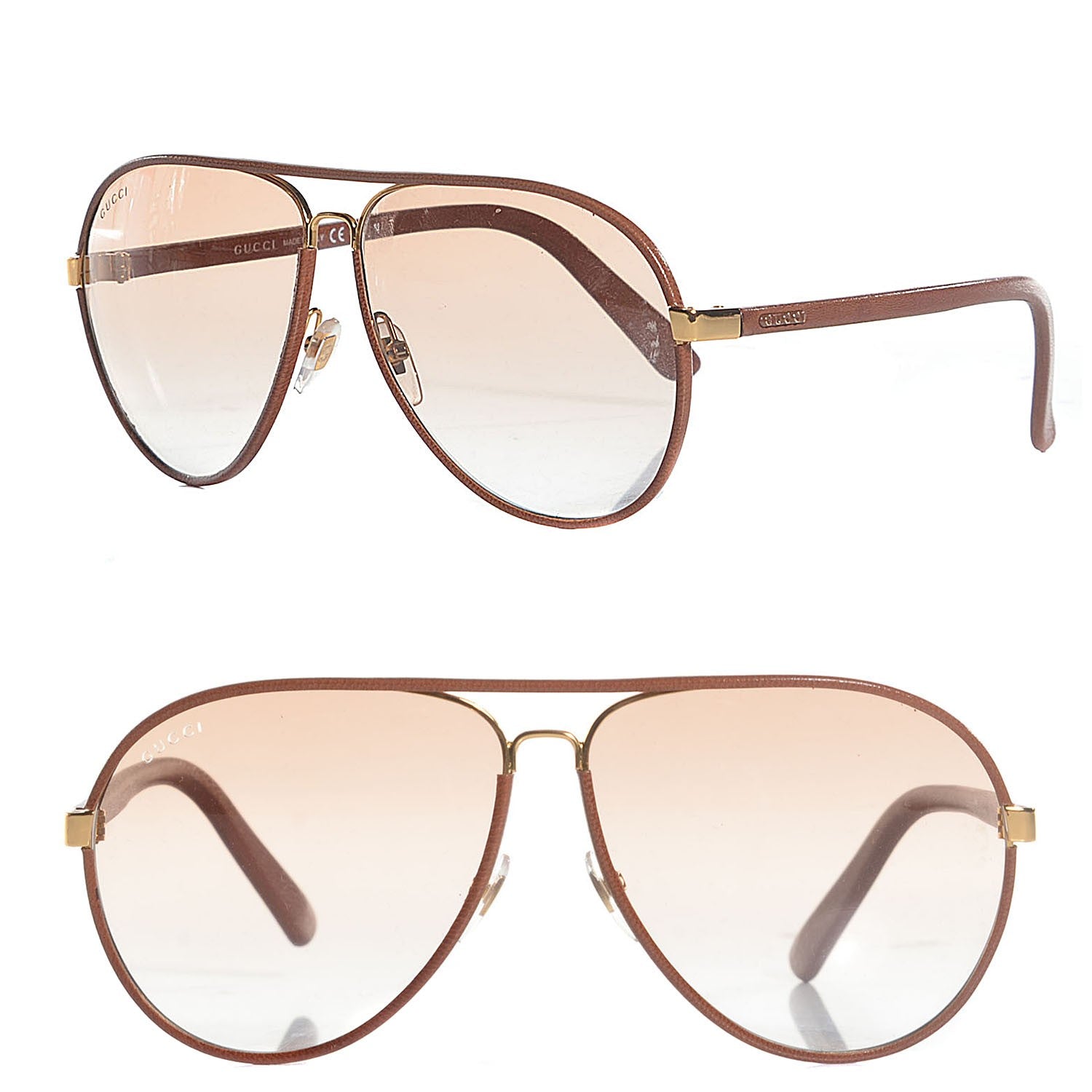 Gucci Aviator Sunglasses 2887/S Brown 104637 – FASHIONPHILE display picture 2