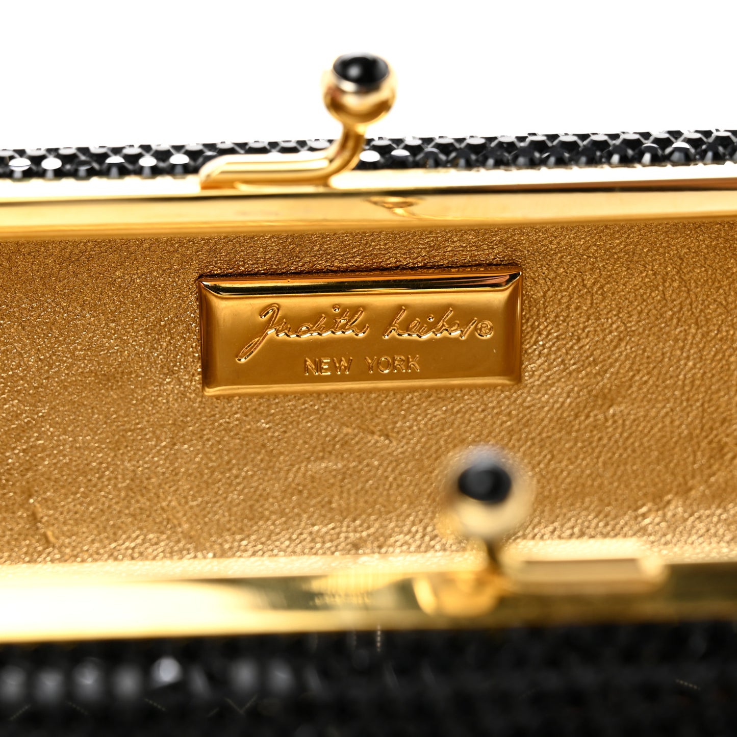 Swarovski Crystal Minaudiere Clutch Black