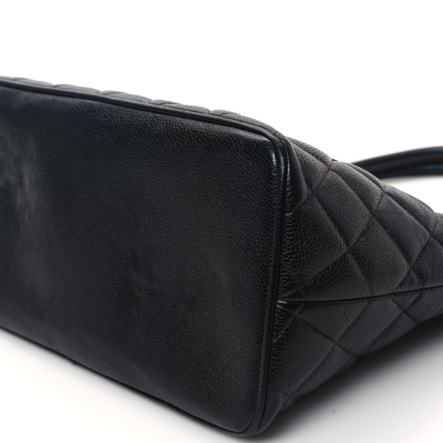 Caviar Quilted Medallion Tote Black