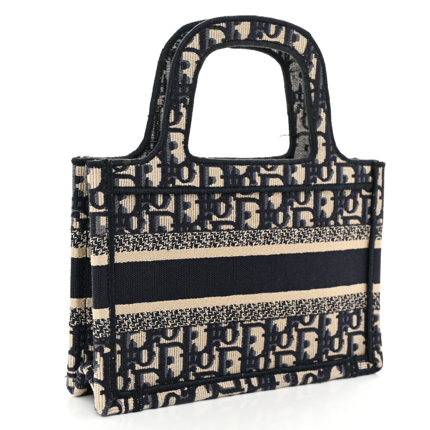 Oblique Mini Book Tote Blue Multicolor