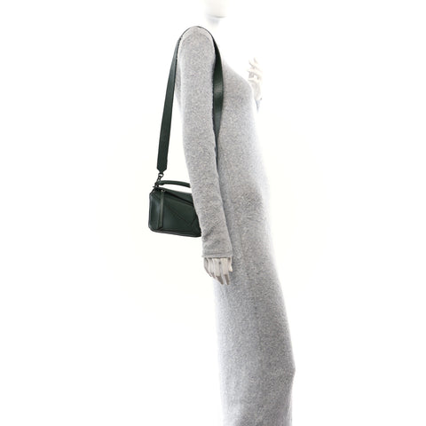 Satin Calfskin Mini Puzzle Bag Vintage Khaki