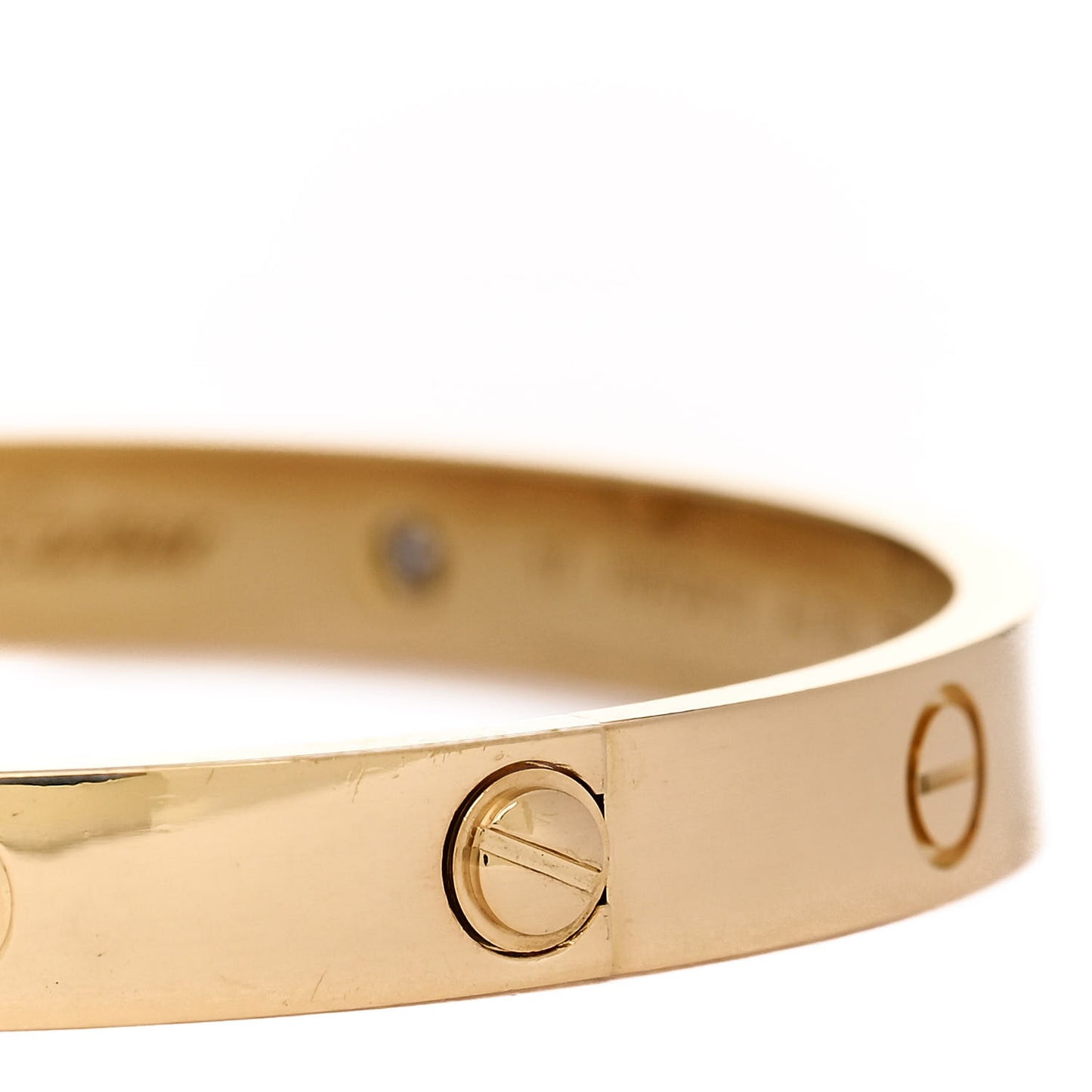 18K Yellow Gold 4 Diamond LOVE Bracelet 17