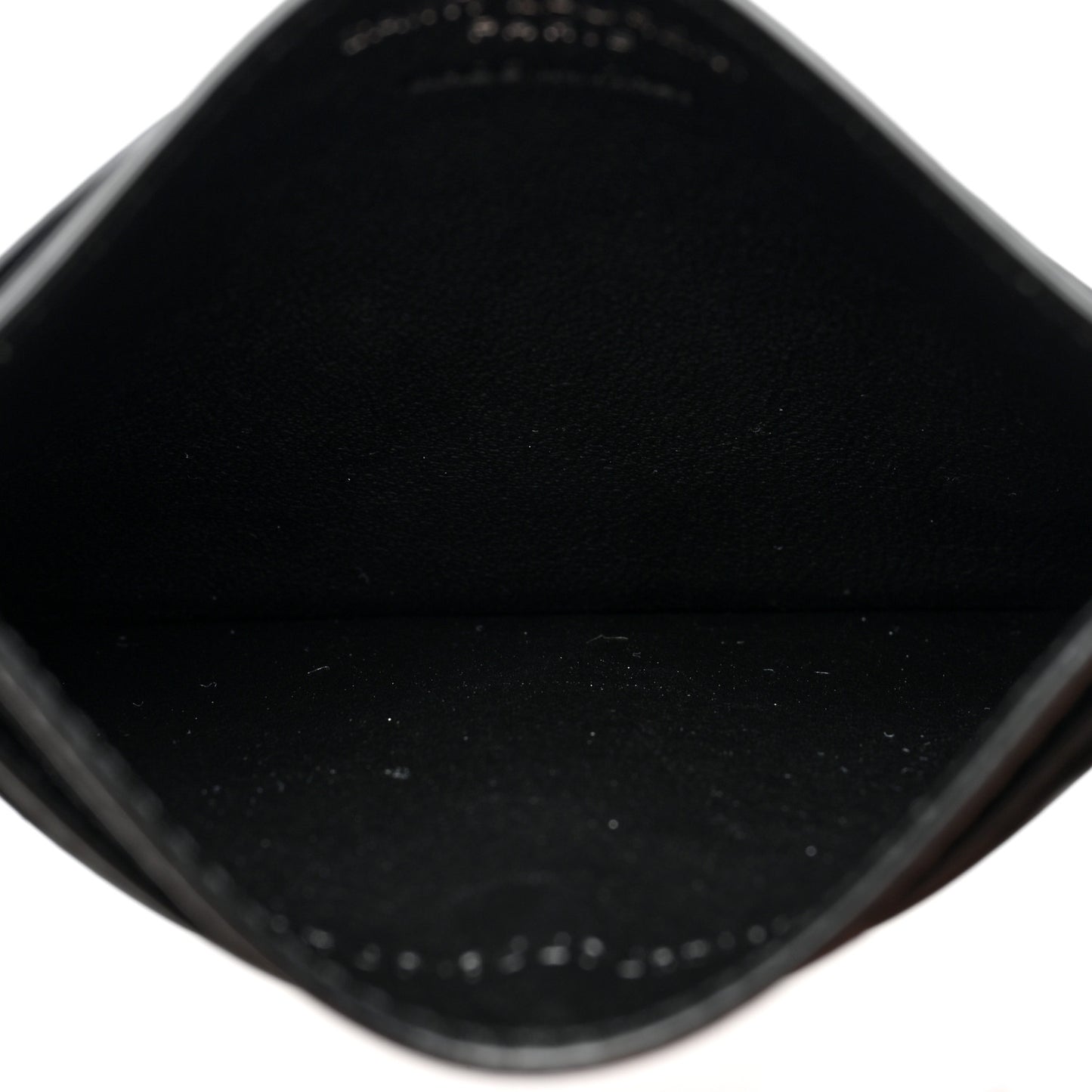 Patent Calfskin Monogram Credit Card Case Black