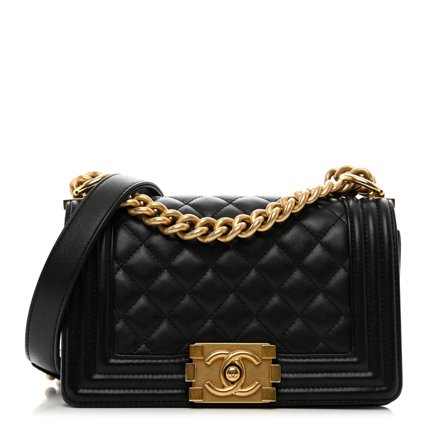 Chanel Lambskin Quilted Small Boy Flap Black 1 of 11
