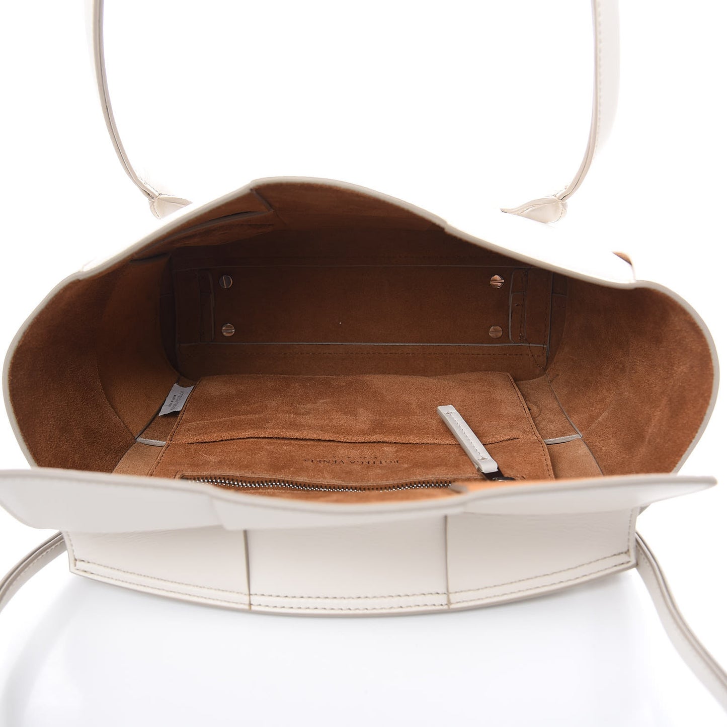 French Calfskin Maxi Intrecciato Arco 33 Bianco