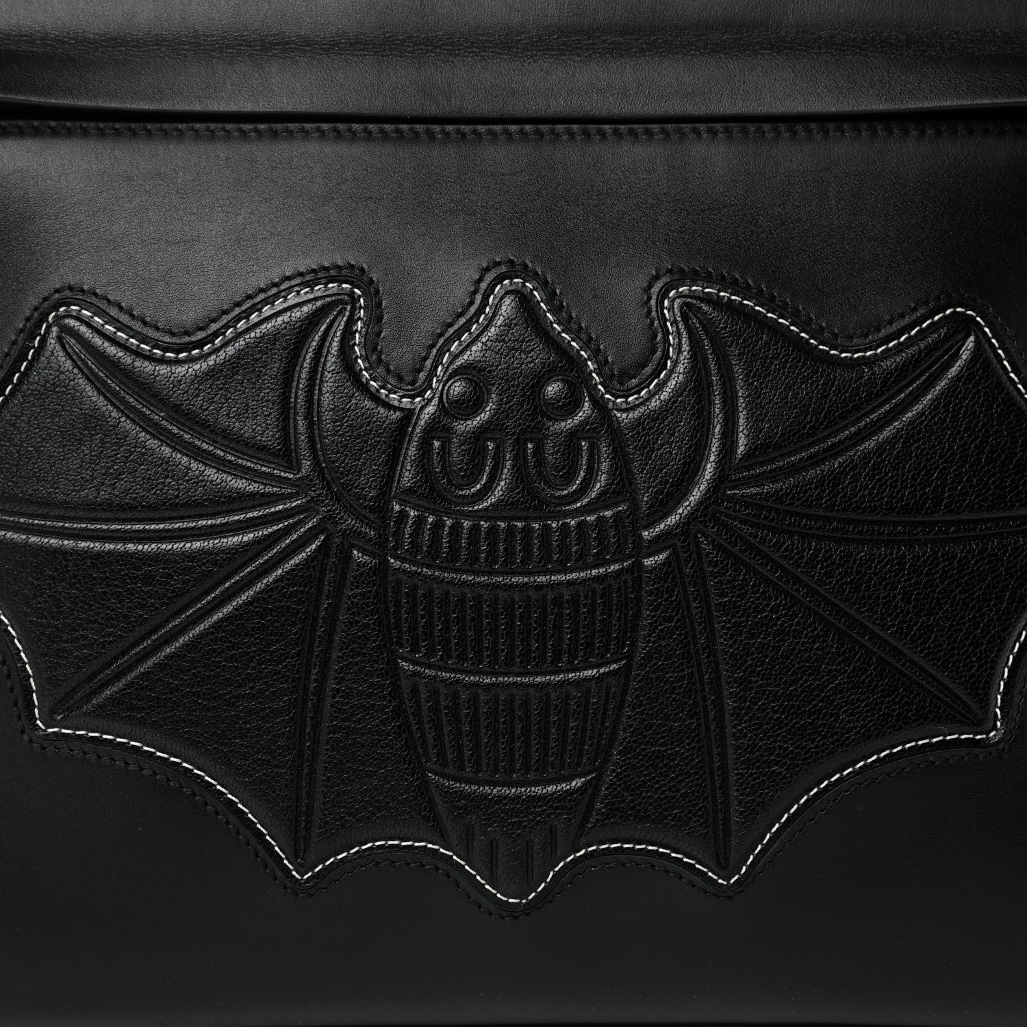 Loewe Calfskin Embroidered Bat T Pouch Black 7 of 7