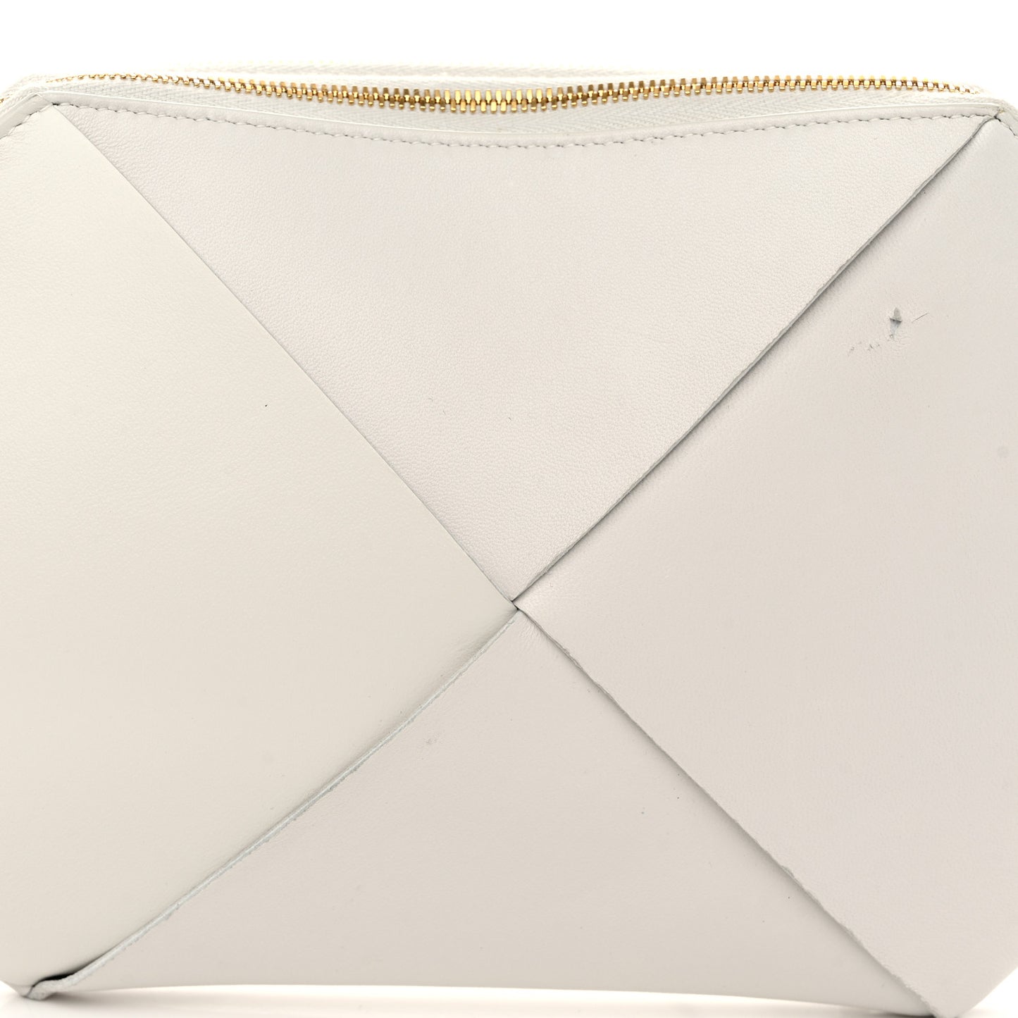 Nappa Maxi Intrecciato Hexagon Belt Bag White