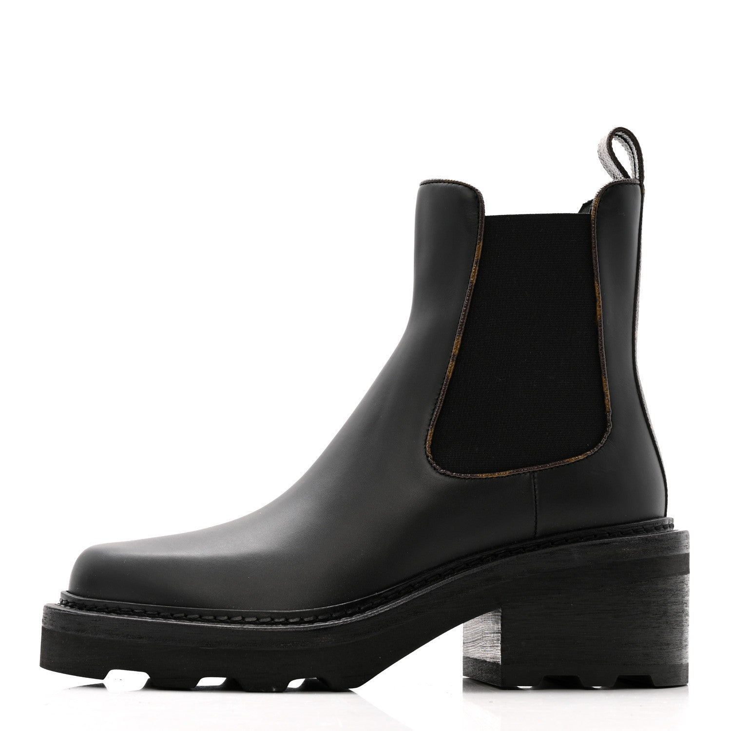 Louis Vuitton Calfskin Monogram Beaubourg Ankle Boots 37 
