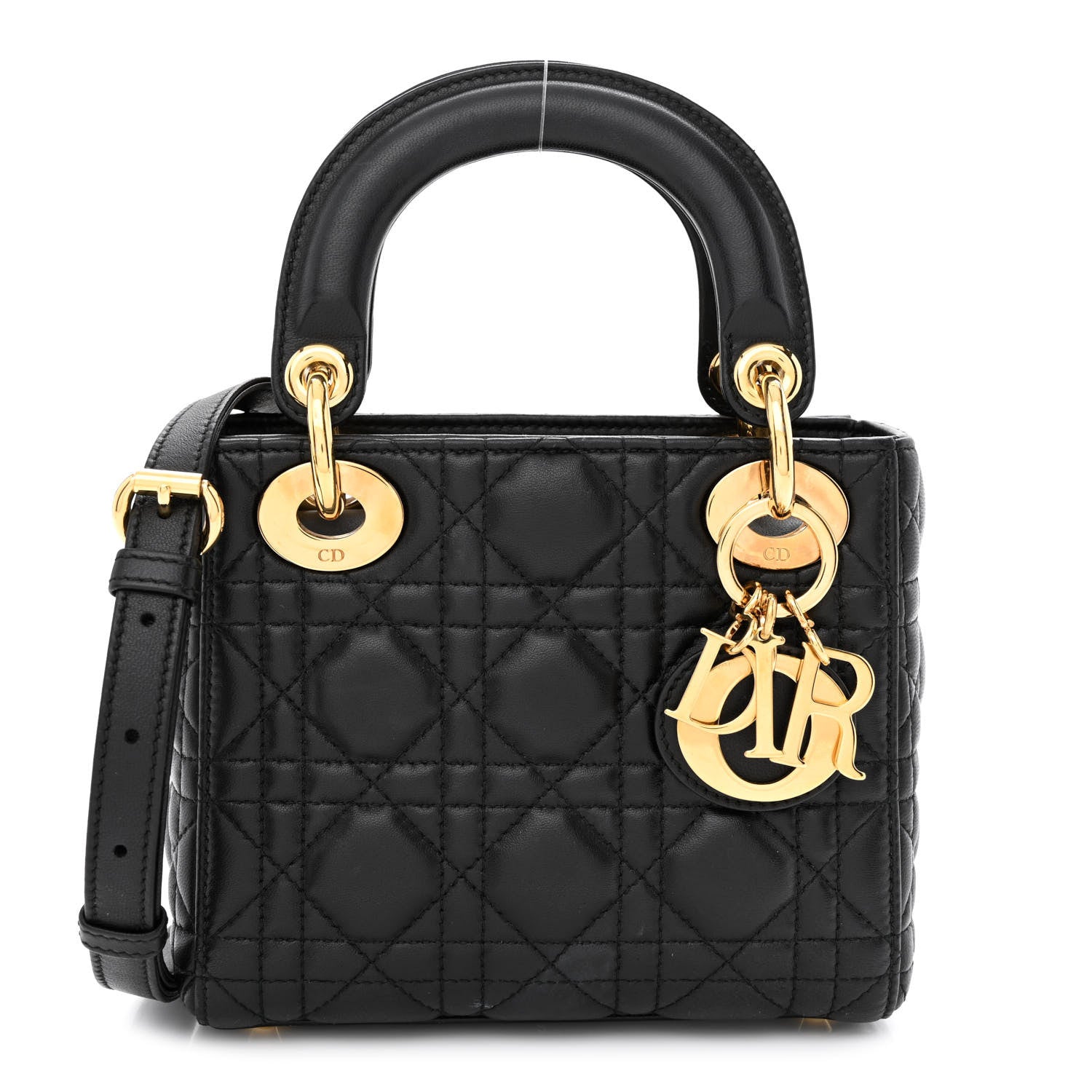 Christian Dior Lambskin Cannage Mini Lady Dior Black 1 of 10