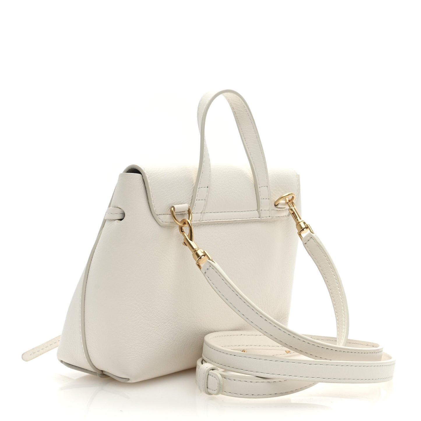 Calfskin Mini Lady Bag White