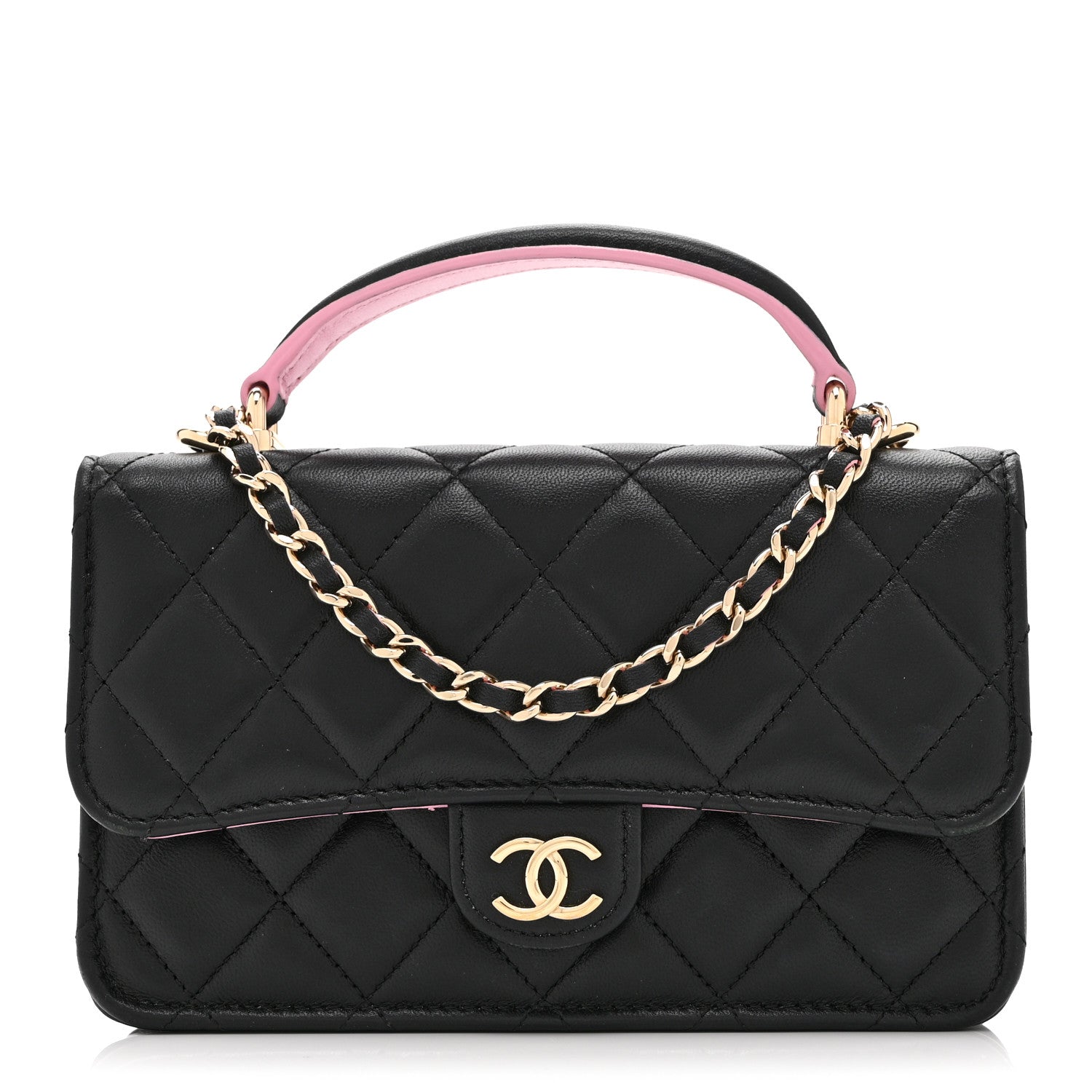 chanel mini phone holder backpack Lambskin Quilted Flap With Chain Black Lilac 1895330 – FASHIONPHILE Lure fishing reel - pre Size 1 oz:3/8 oz