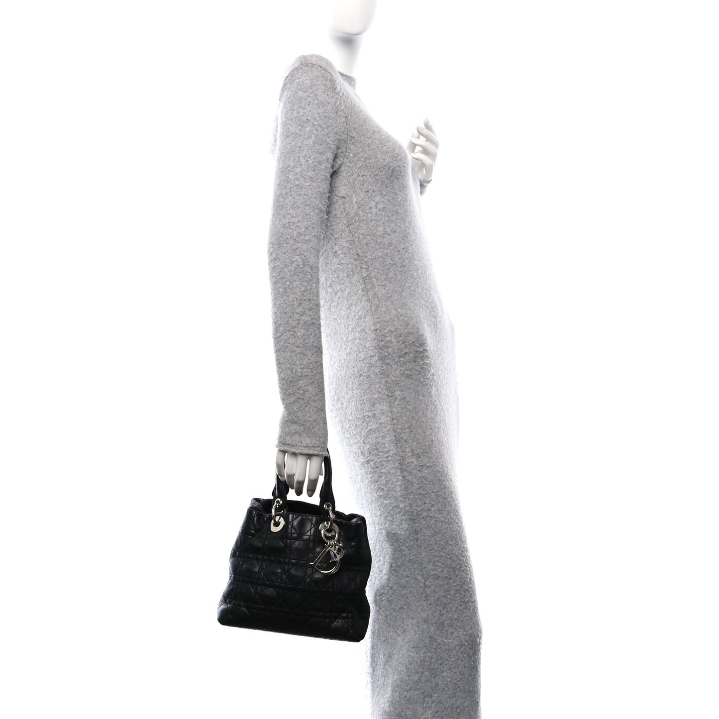 Lambskin Cannage Small Soft Lady Dior Tote Black