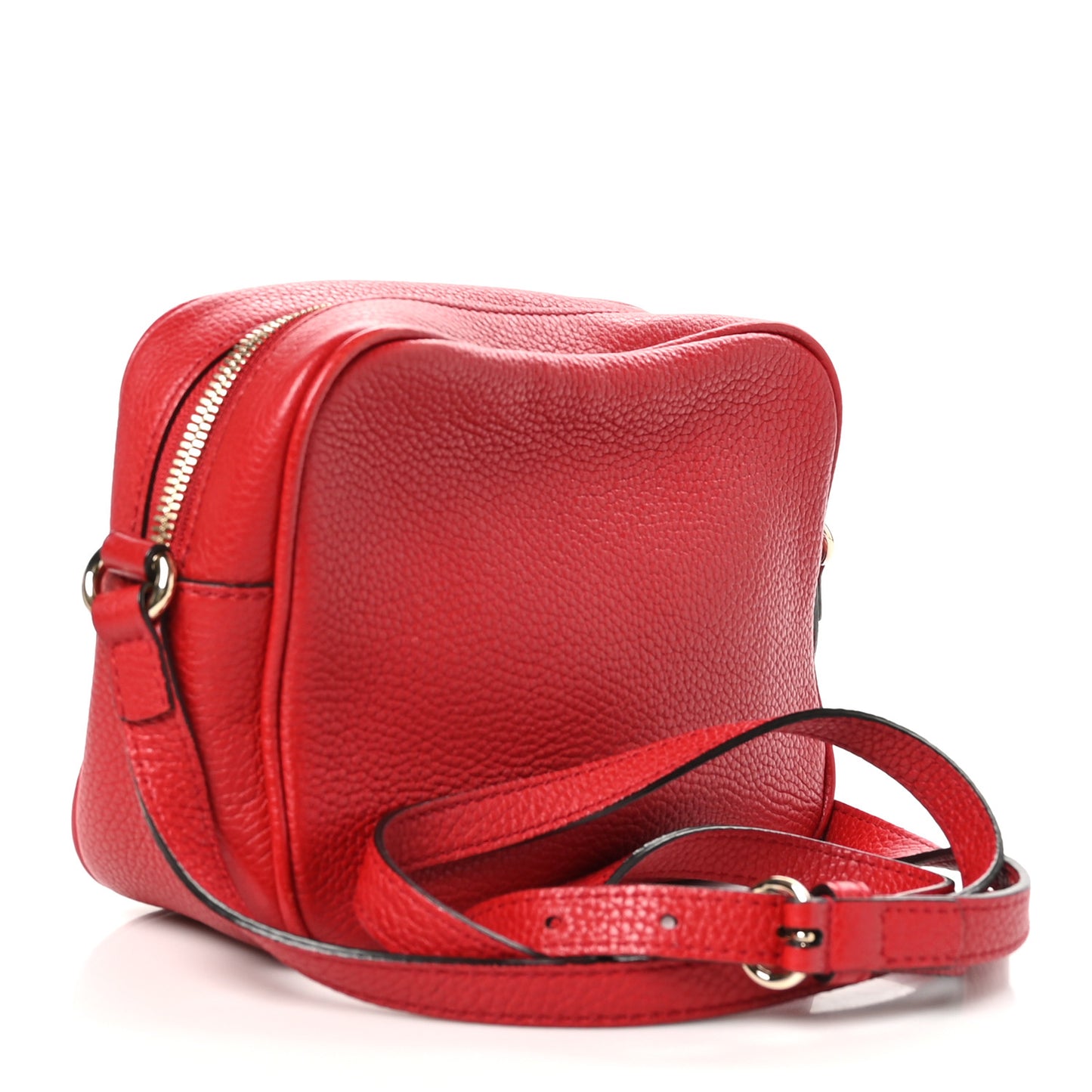 Pebbled Calfskin Small Soho Disco Bag Tabasco Red