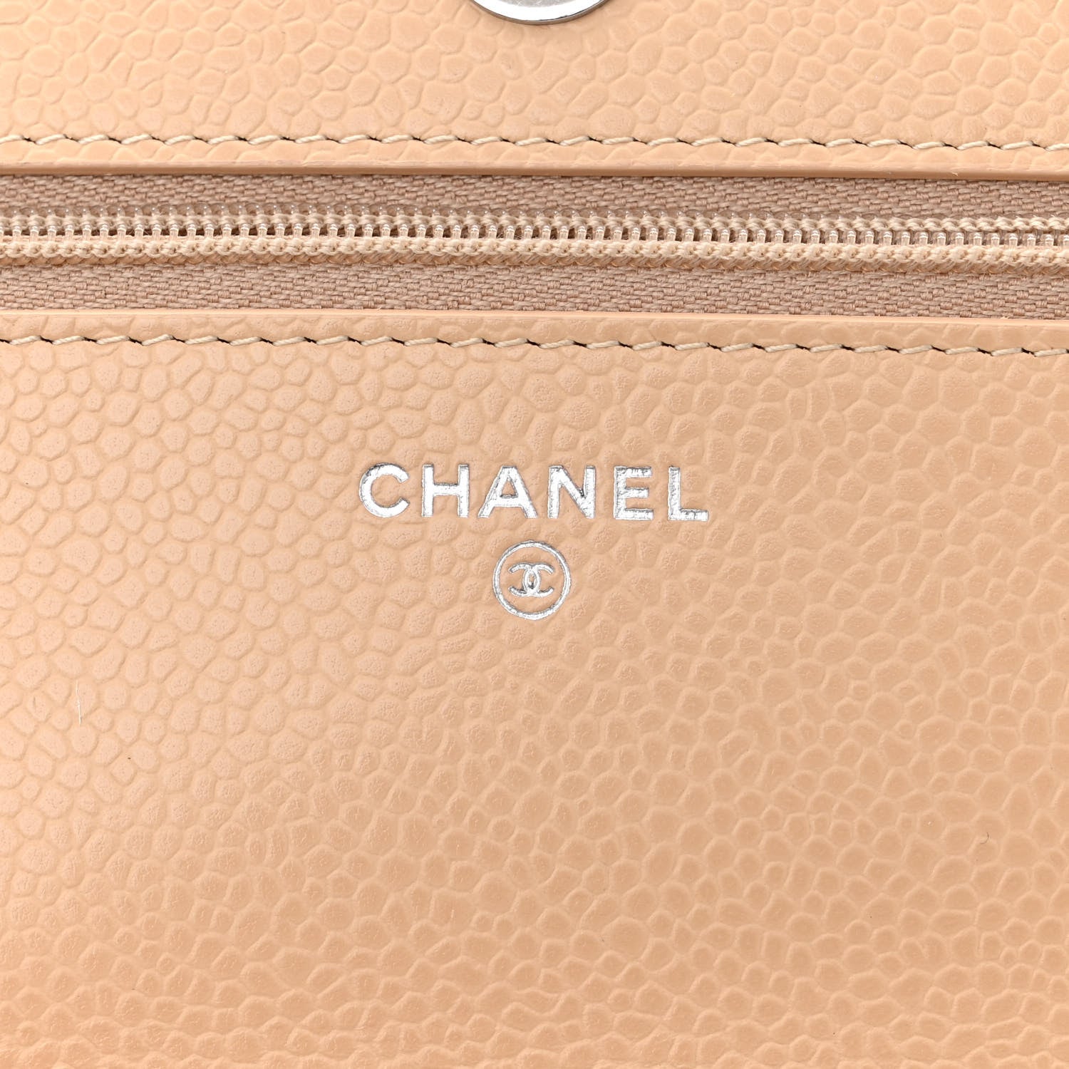 Chanel Caviar Quilted Wallet on Chain WOC Beige Clair 6 of 11