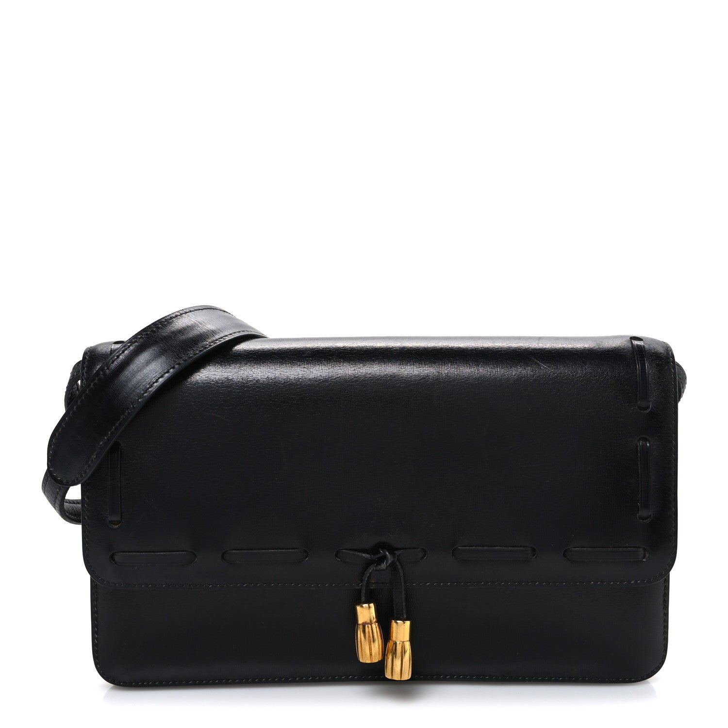 Hermes Box Tassel Shoulder Bag Black 1831497 – FASHIONPHILE