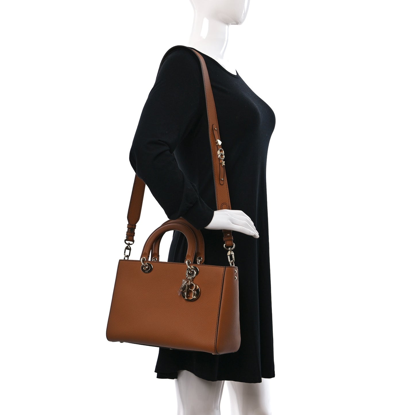 Bullcalf Medium Lady D-Sire Tote Dark Brandy
