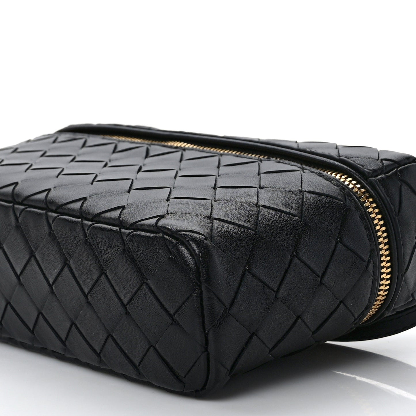 Calfskin Intrecciato Bang Bang Vanity Case Black