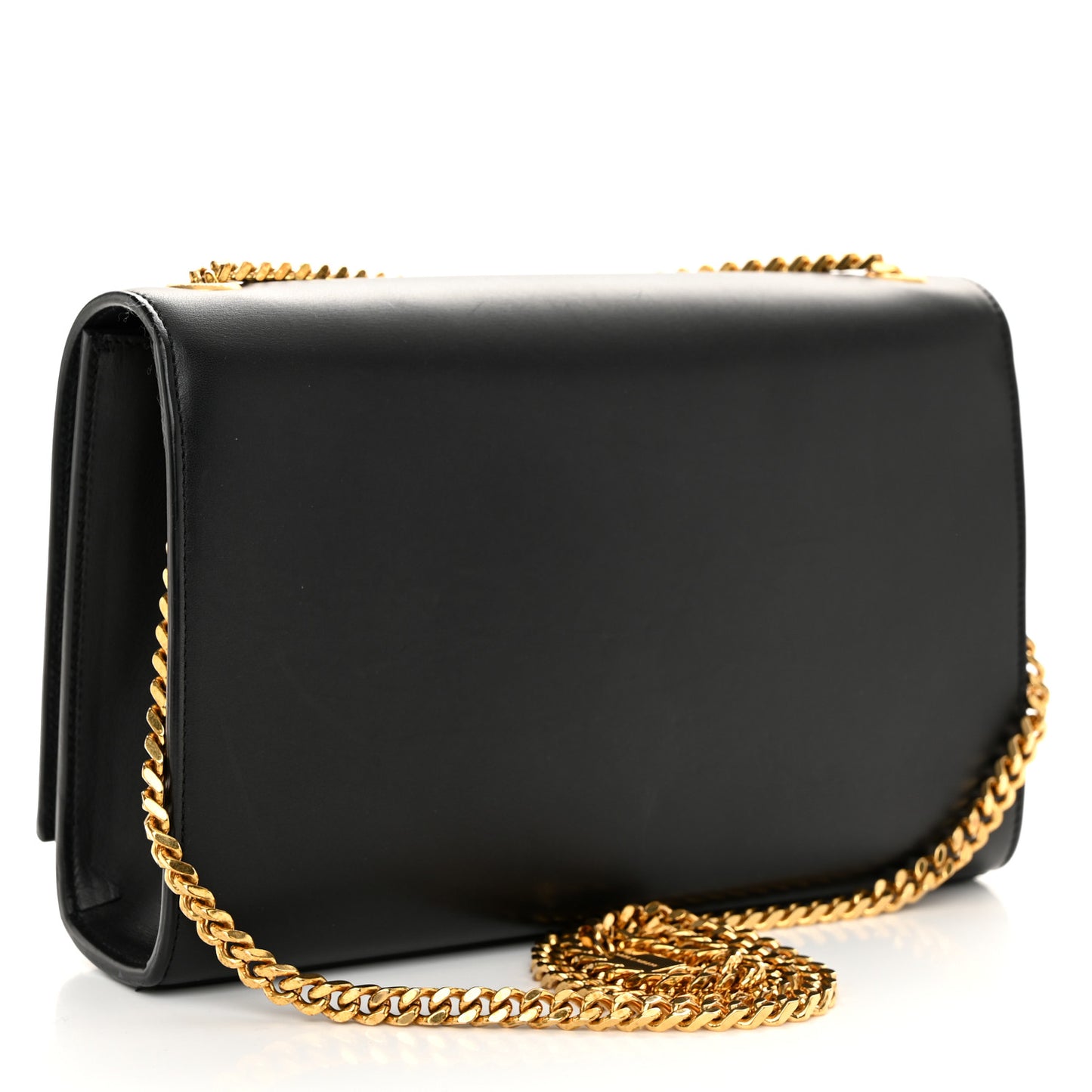 Smooth Calfskin Medium Classic Monogram Kate Tassel Satchel Black