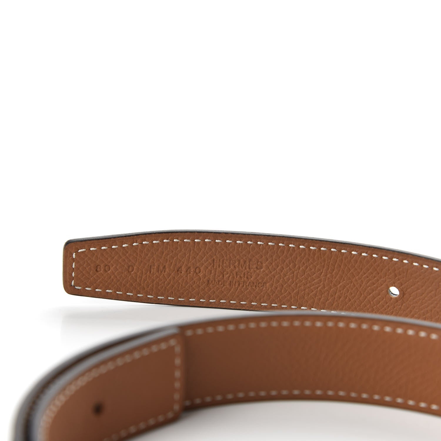 Hermes Swift Epsom 24mm Belt Strap 80 Black Gold 4 of 6
