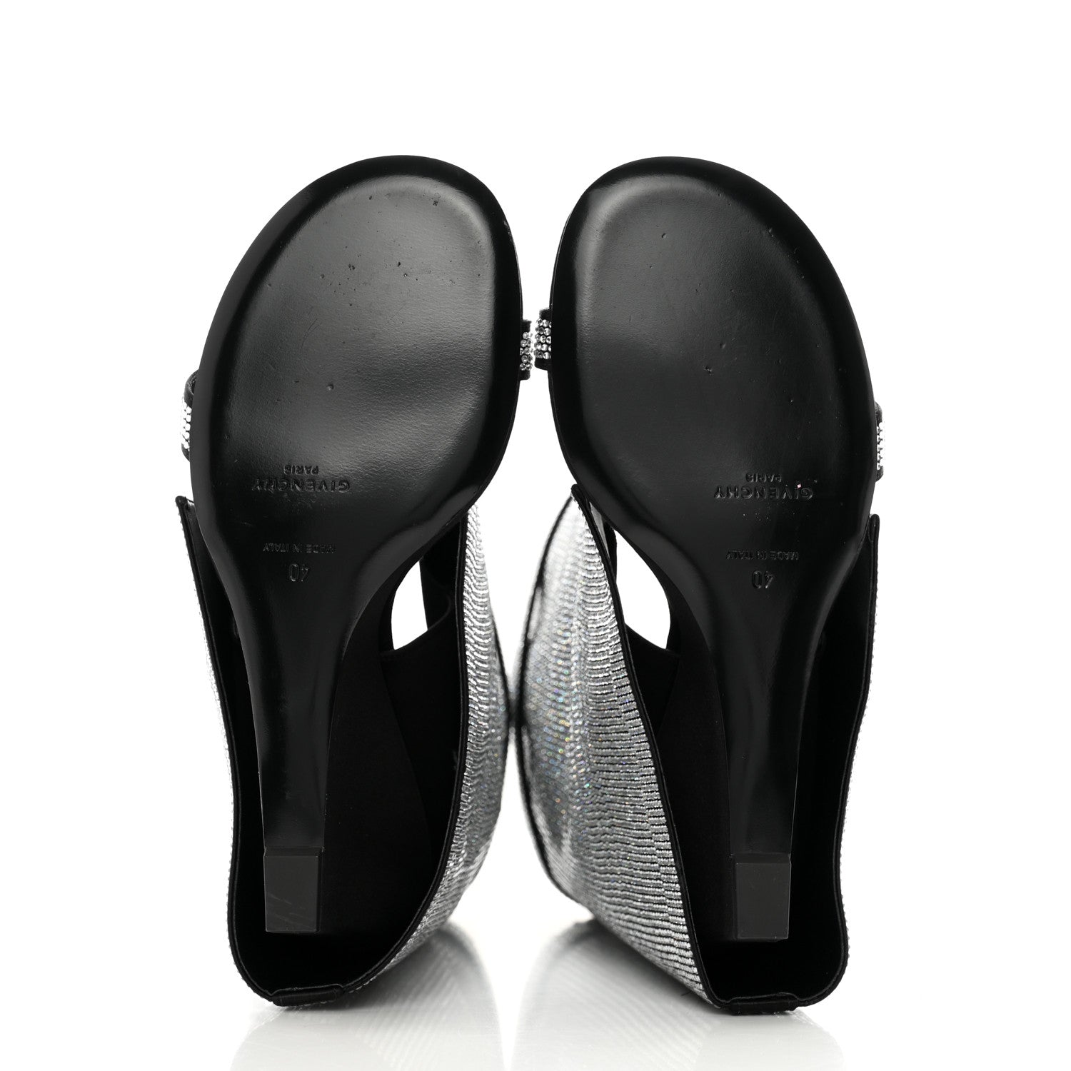 Givenchy Strass Shark Lock Sandals 38 Silvery 6 of 8