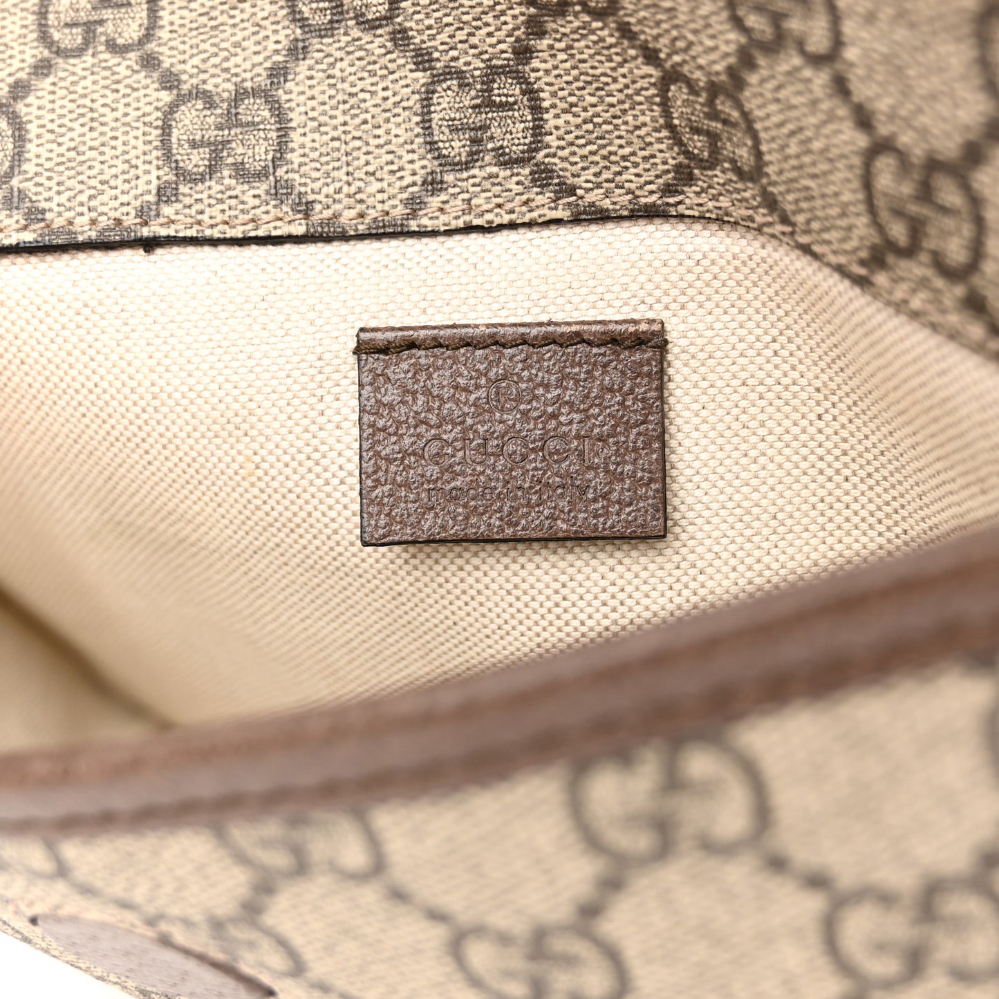 GG Supreme Monogram Neo Vintage Web Belt Bag Brown