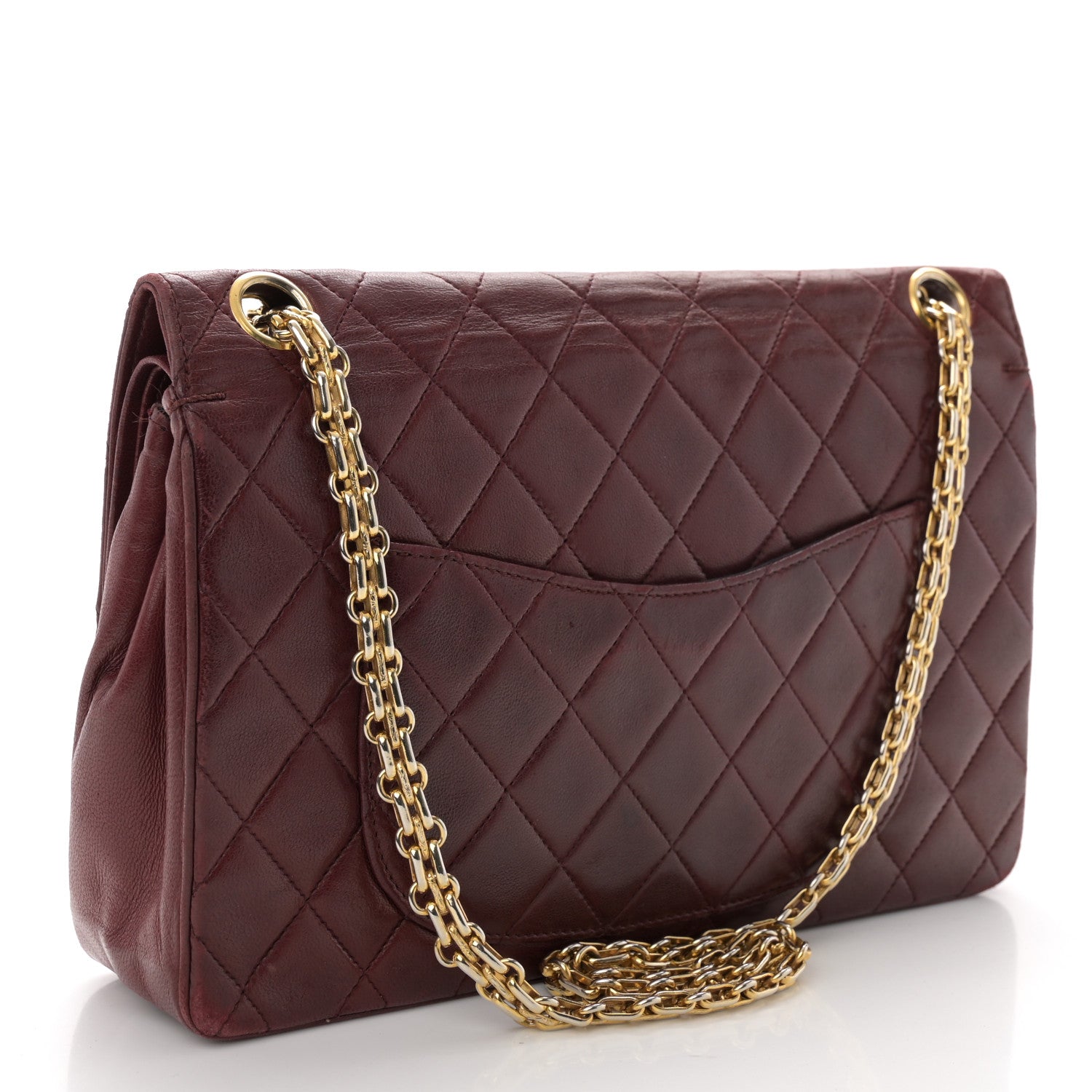 Chanel Lambskin Quilted Medium Double Flap Bijoux Chain Bordeaux 3 of 13