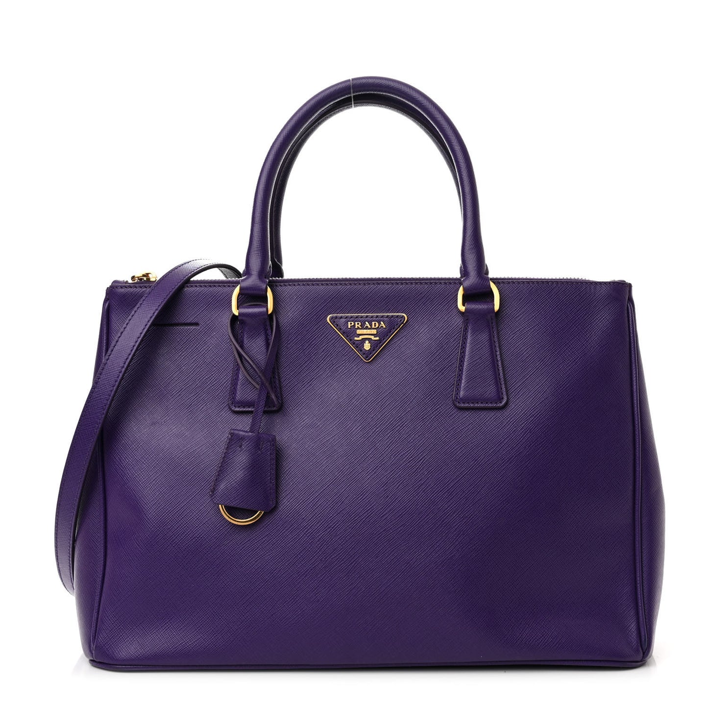 Saffiano Medium Galleria Double Zip Tote Viola