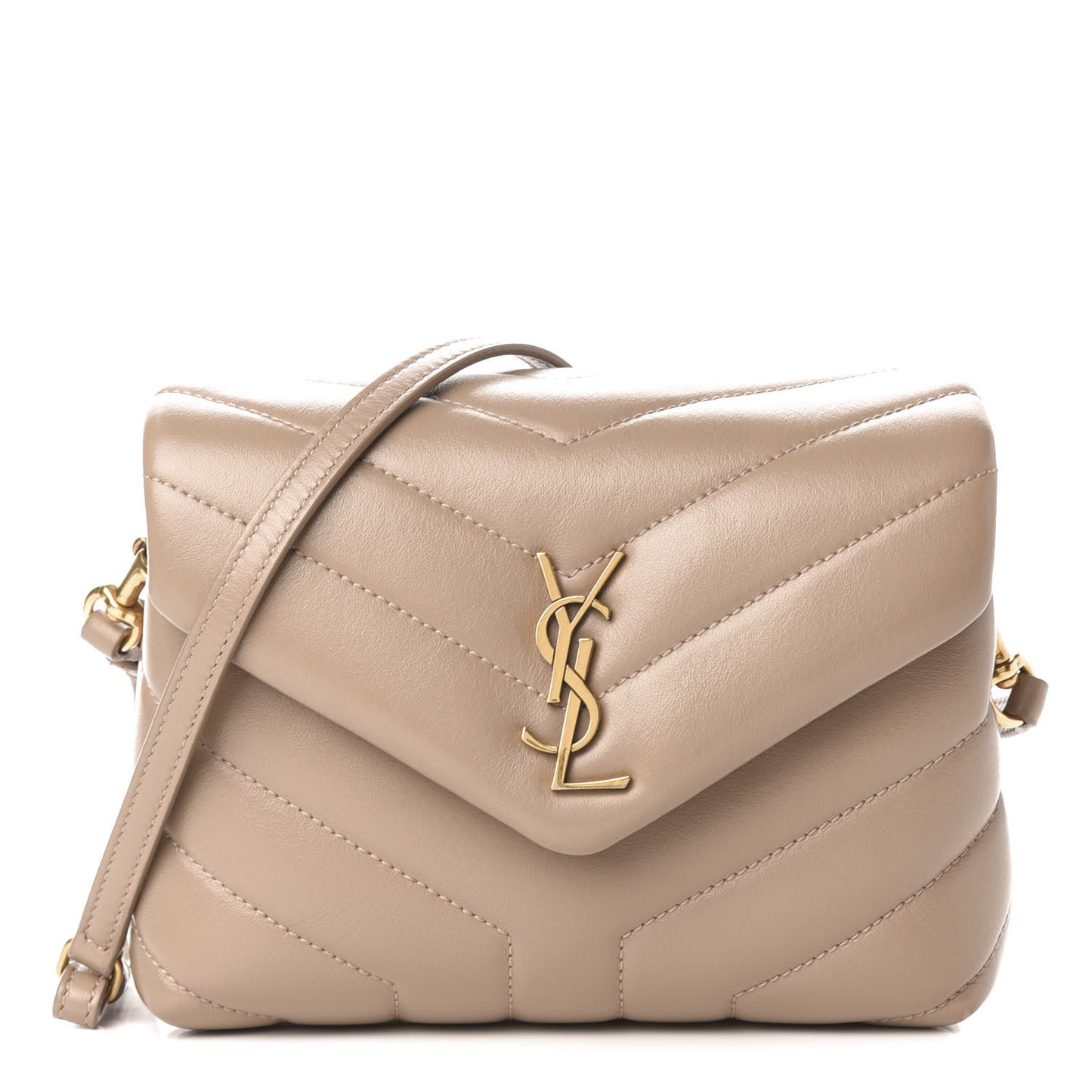Calfskin Y Quilted Monogram Toy Loulou Satchel Dusty Grey