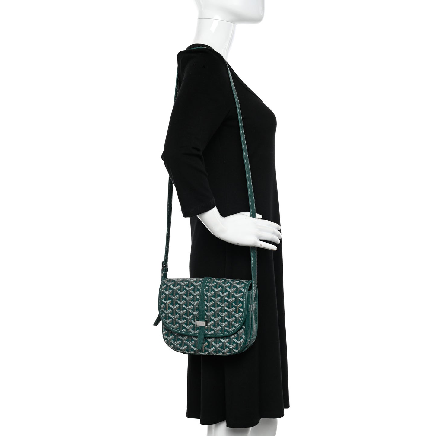 Goyardine Belvedere II PM Messenger Bag Green