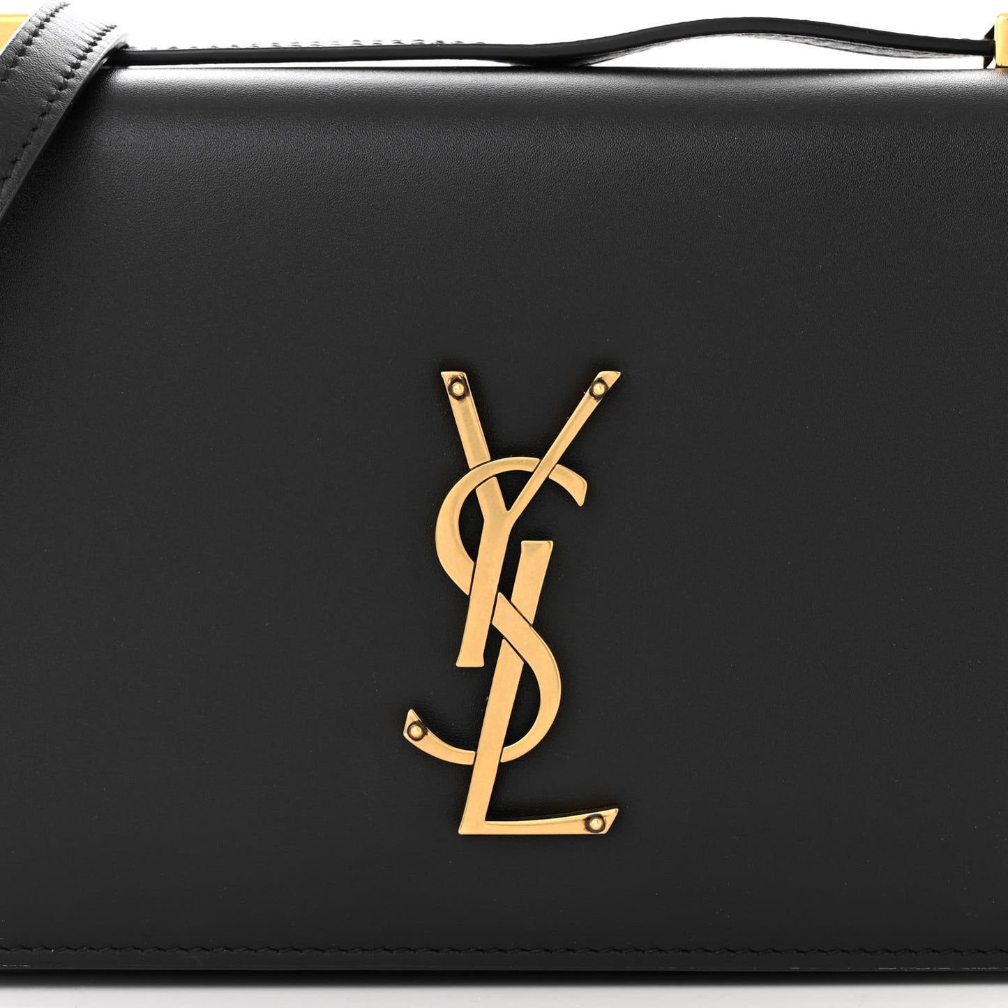 Calfskin Monogram Small Dylan Shoulder Bag Black