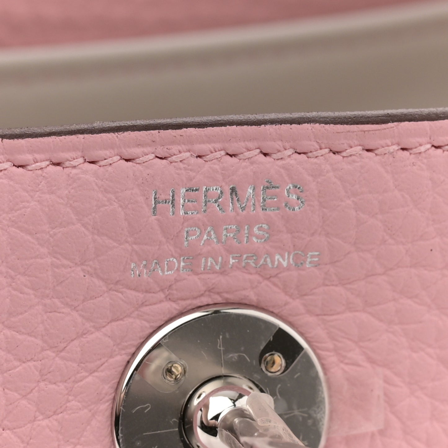 Taurillon Clemence Verso Mini Lindy 20 Rose Sakura Gris Perle