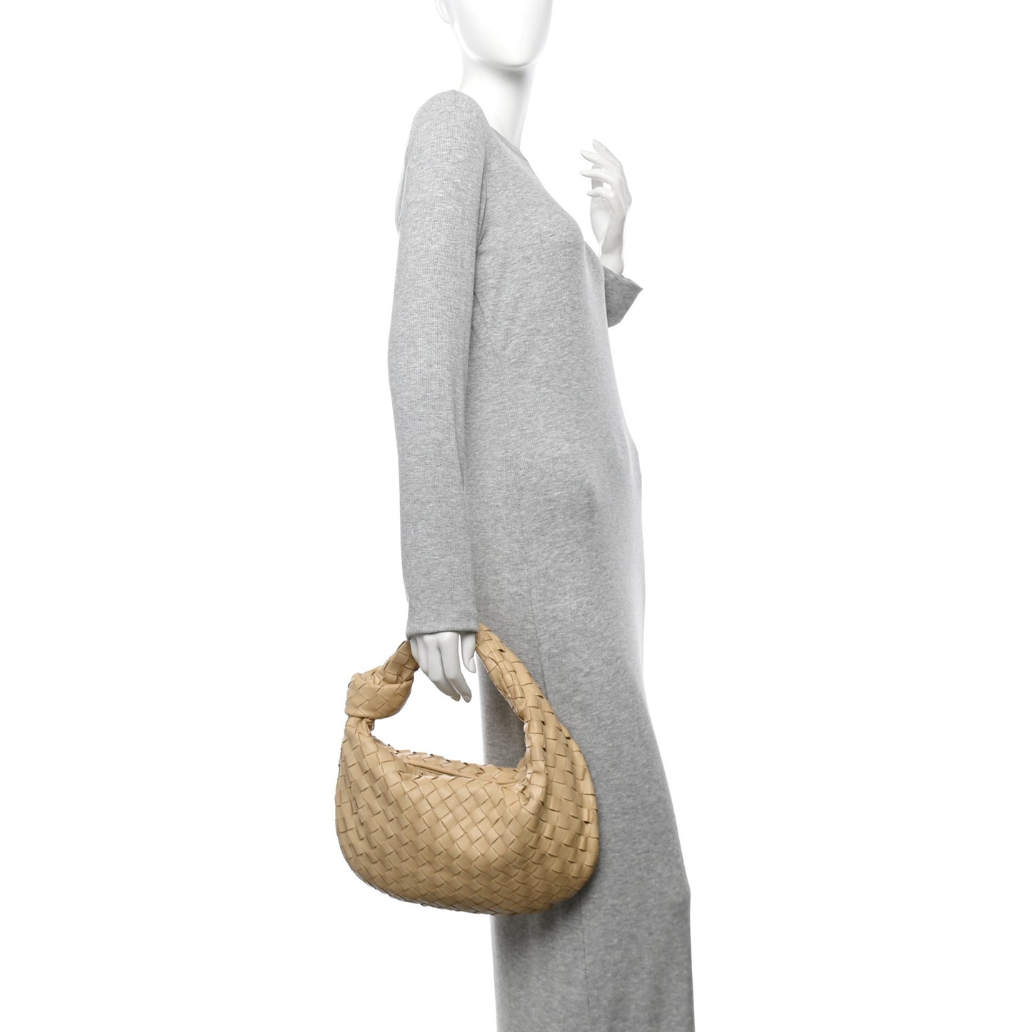 Nappa Intrecciato Teen Jodie Hobo Porridge