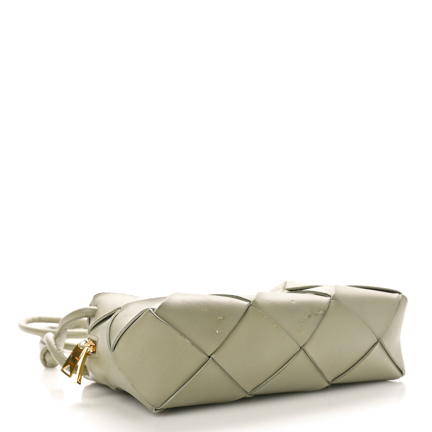 Lambskin Maxi Intreccio Small Cassette Camera Bag Travertine