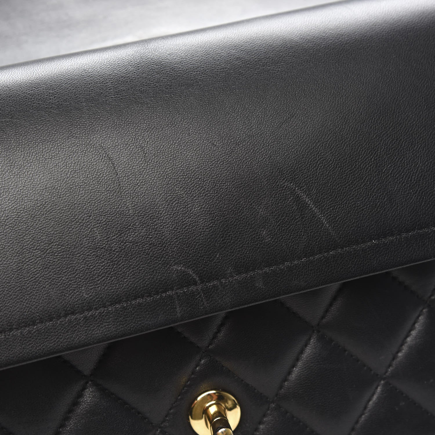 Chanel Lambskin Quilted Jumbo Double Flap Black 9 of 14