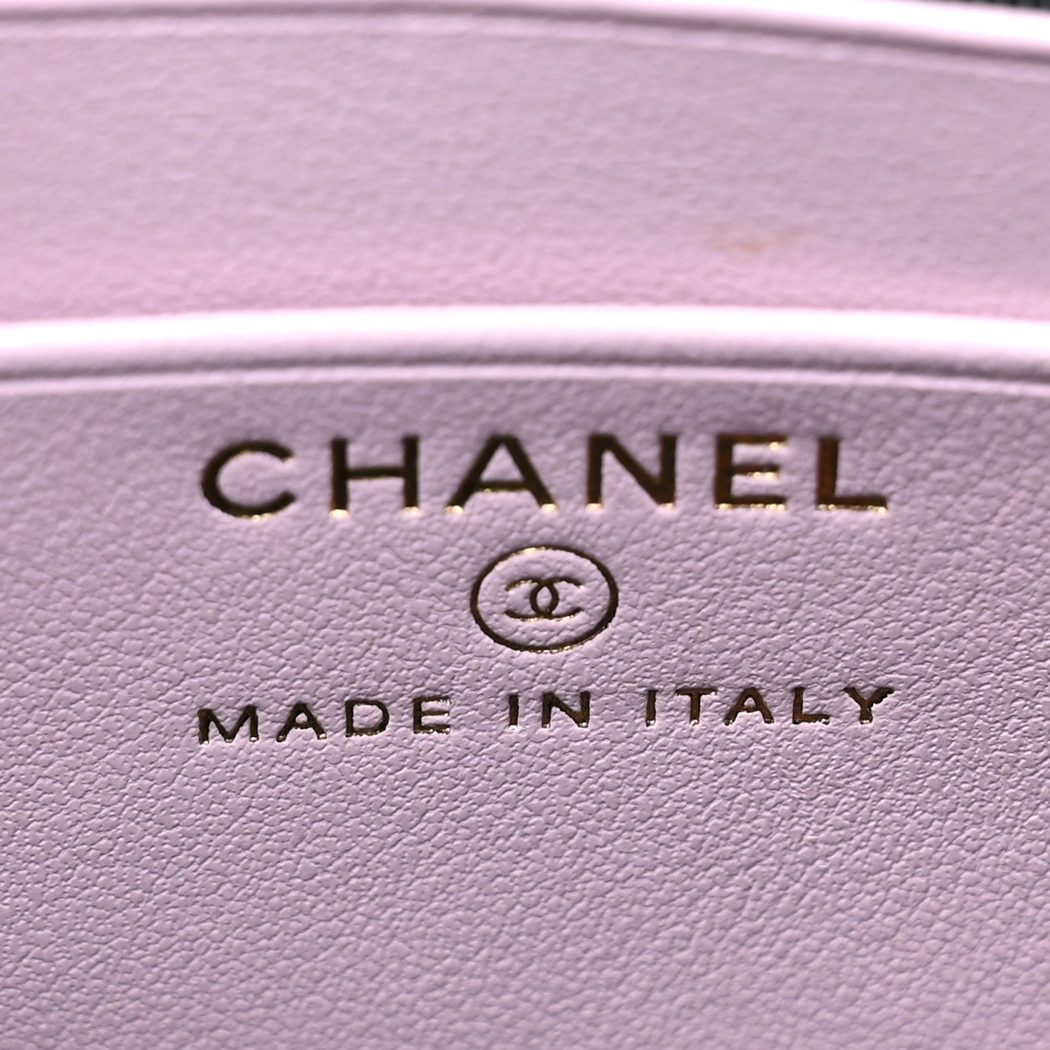 Chanel Caviar Quilted Clutch with Chain Light Purple 6 of 9