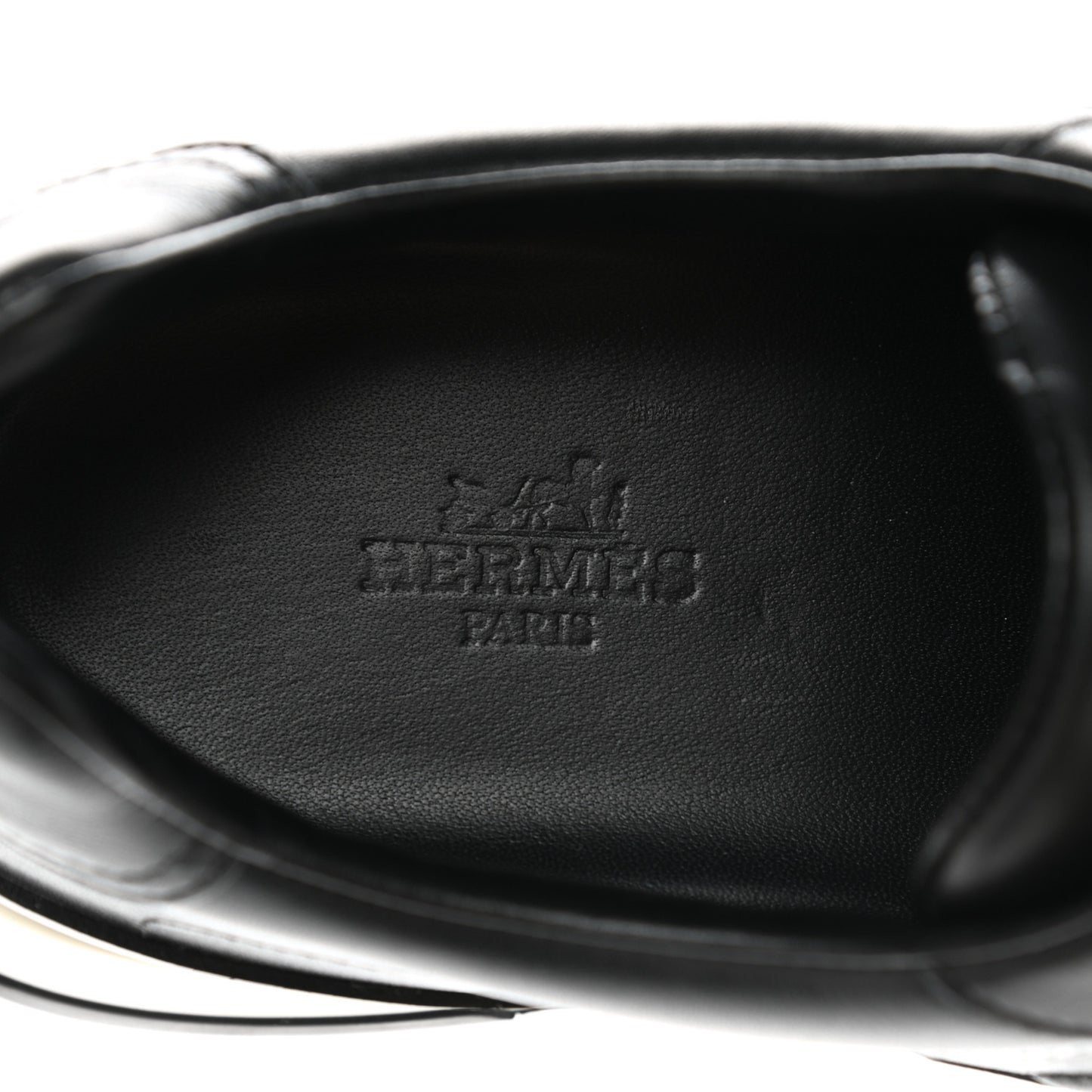 Calfskin Womens Trail Sneakers 39.5 Black