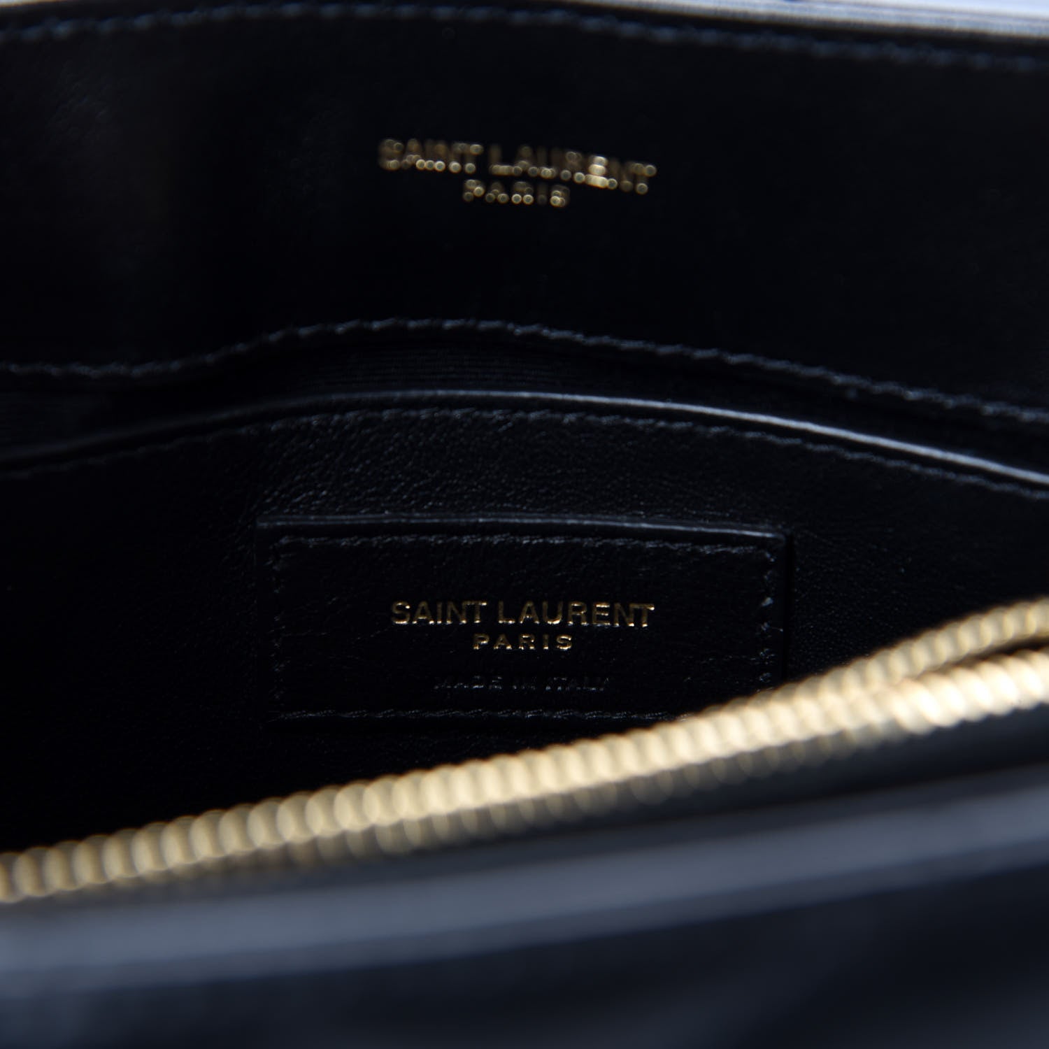 Saint Laurent Calfskin Y Quilted Monogram Small Loulou Chain Satchel Black 9 of 12