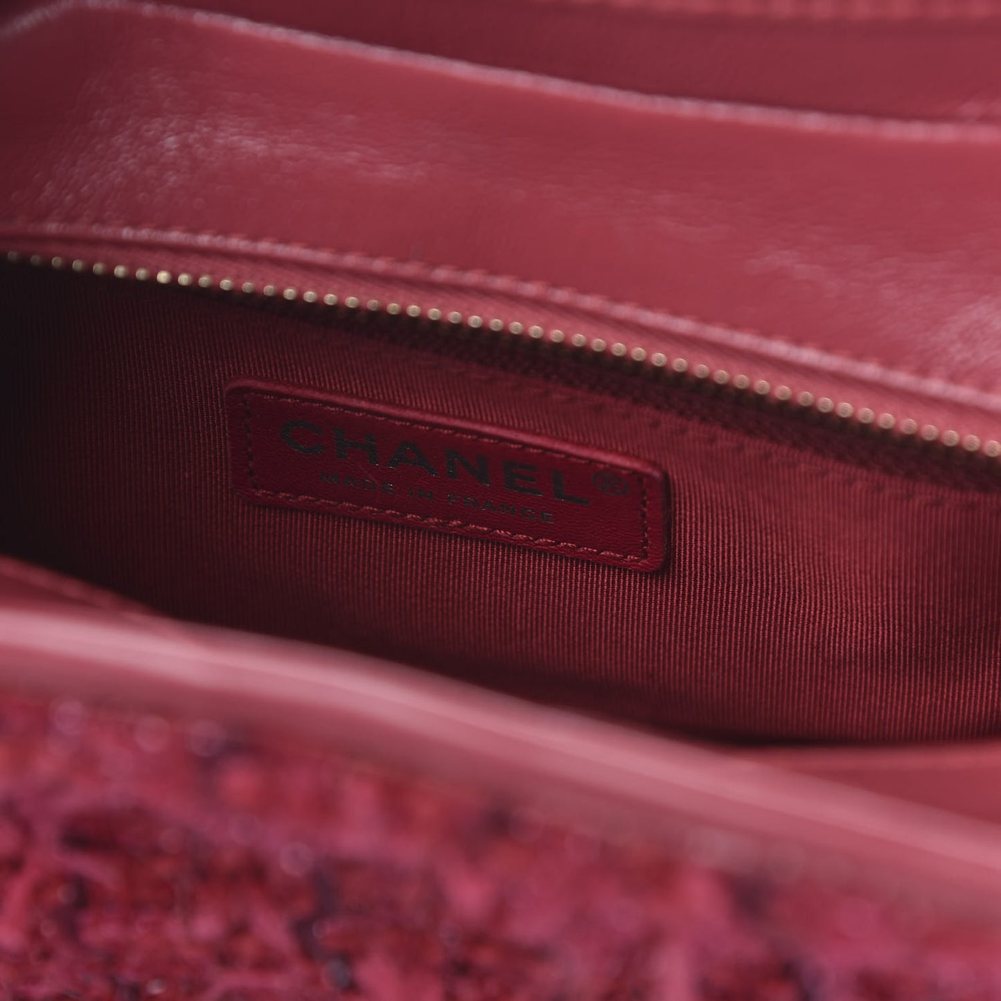 Tweed Calfskin Small Gabrielle Hobo Pink