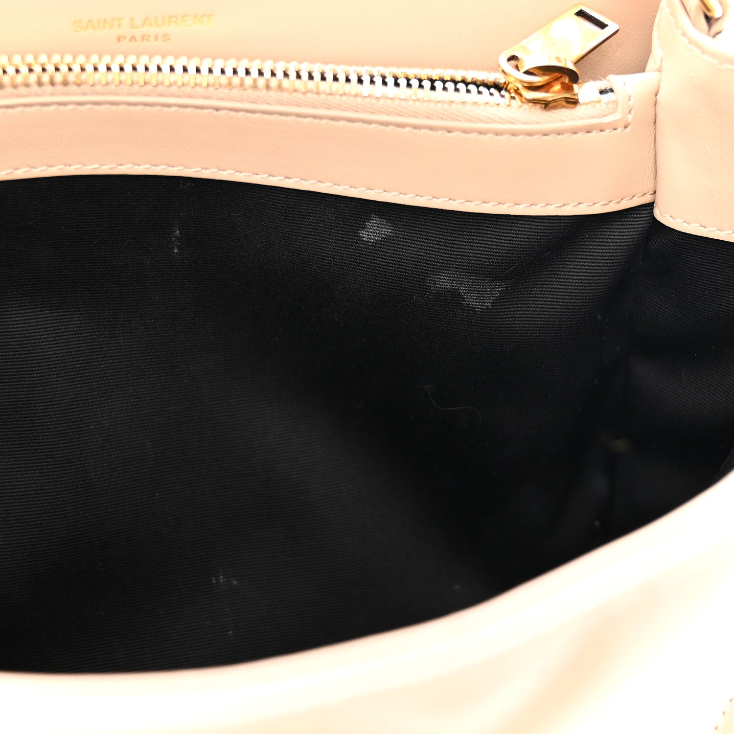 Saint Laurent Calfskin Y Quilted Monogram Medium Loulou Chain Satchel Dark Beige 12 of 12