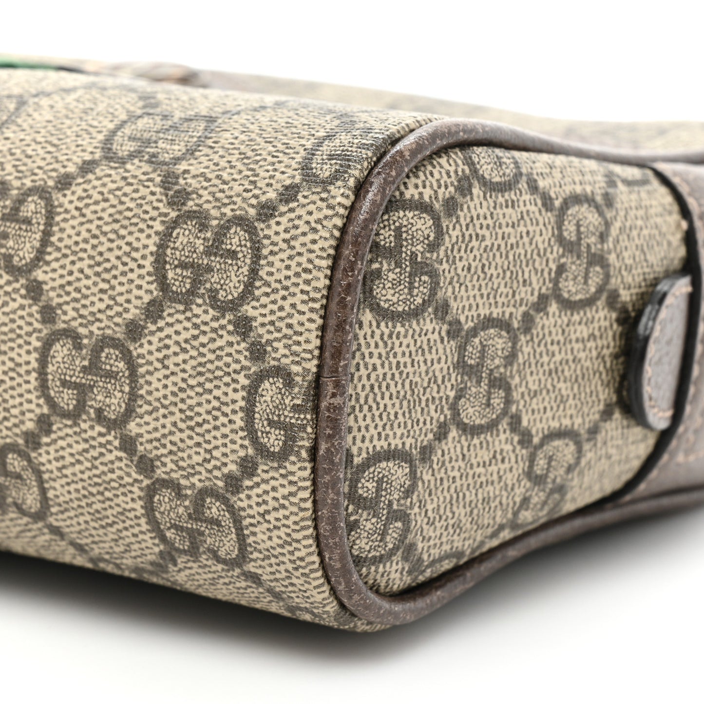 GG Supreme Monogram Web Small Ophidia Belt Bag 85 34 Dark Brown