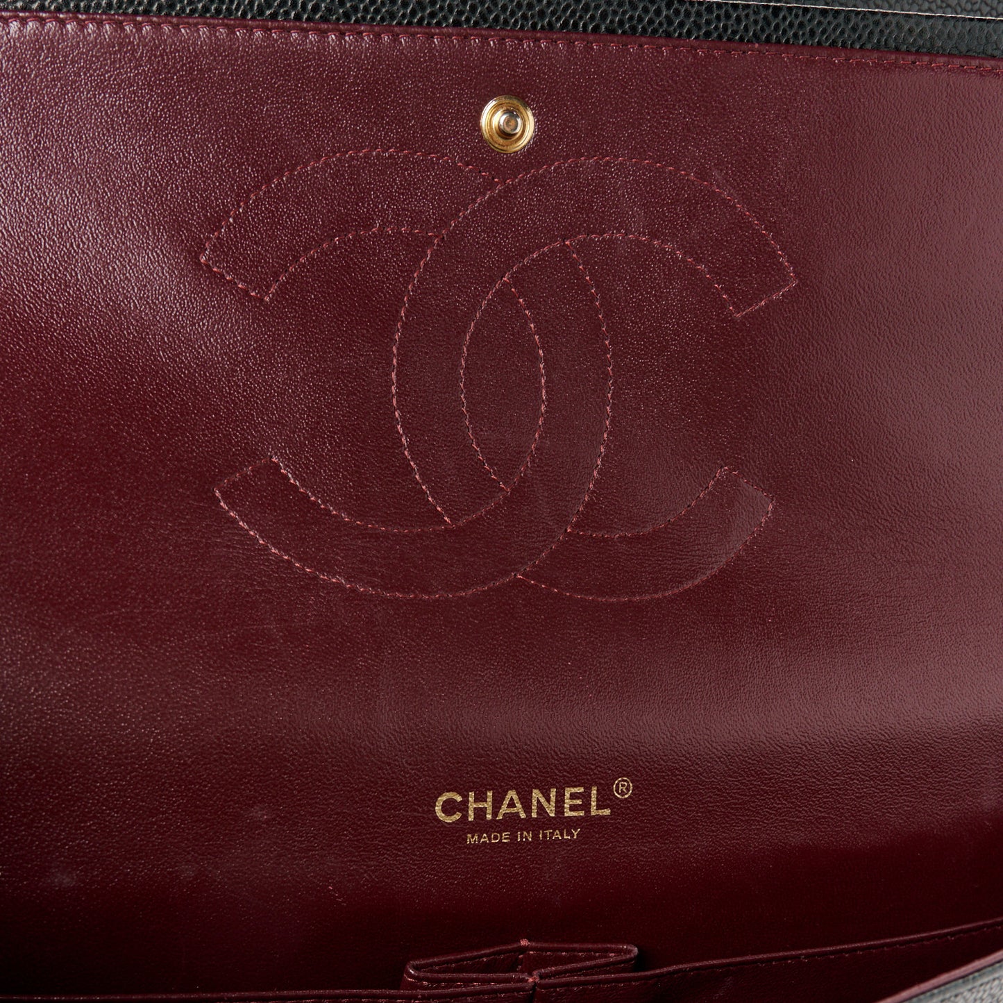 Caviar Quilted Maxi Double Flap Black