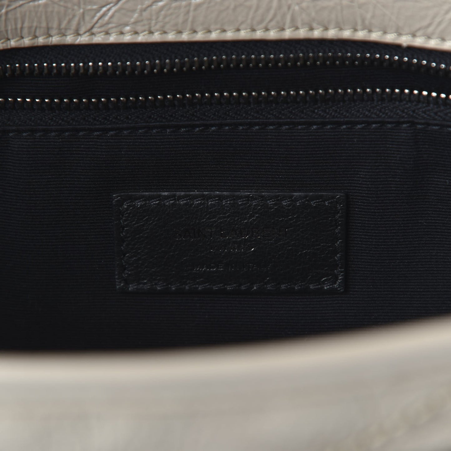 Crinkled Calfskin Matelasse Monogram Medium Niki Chain Satchel Light Natural