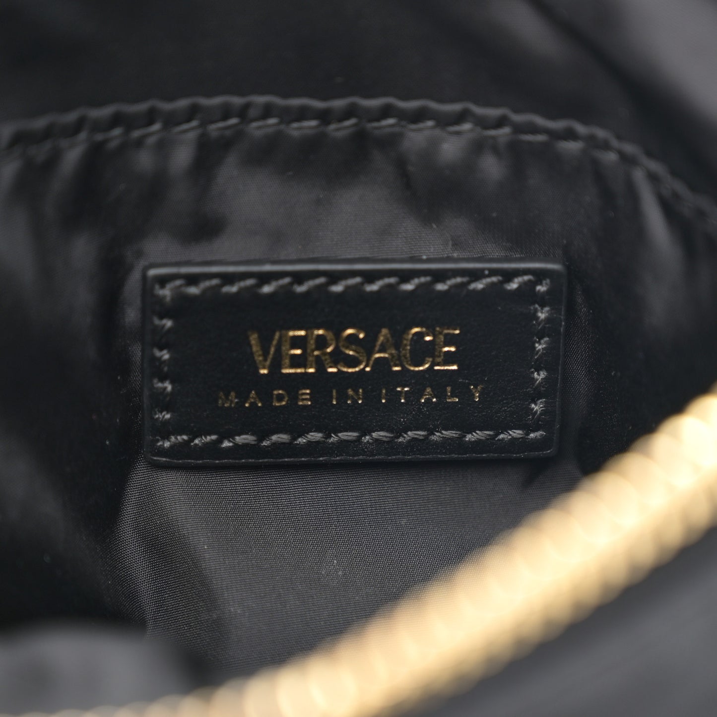 Nylon Medusa Small Shoulder Bag Black