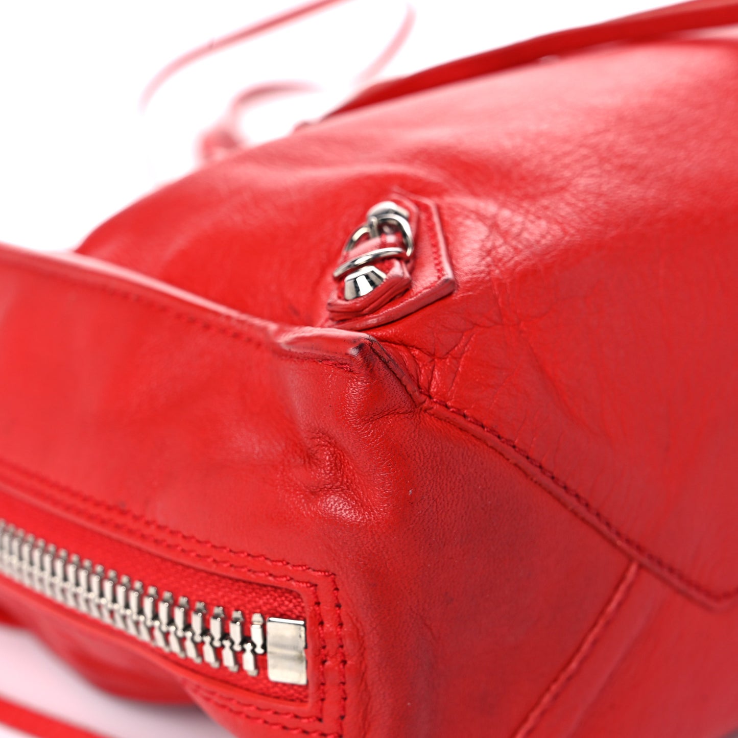 Veau Souple Papier Mini A4 Tote Rouge Cerise