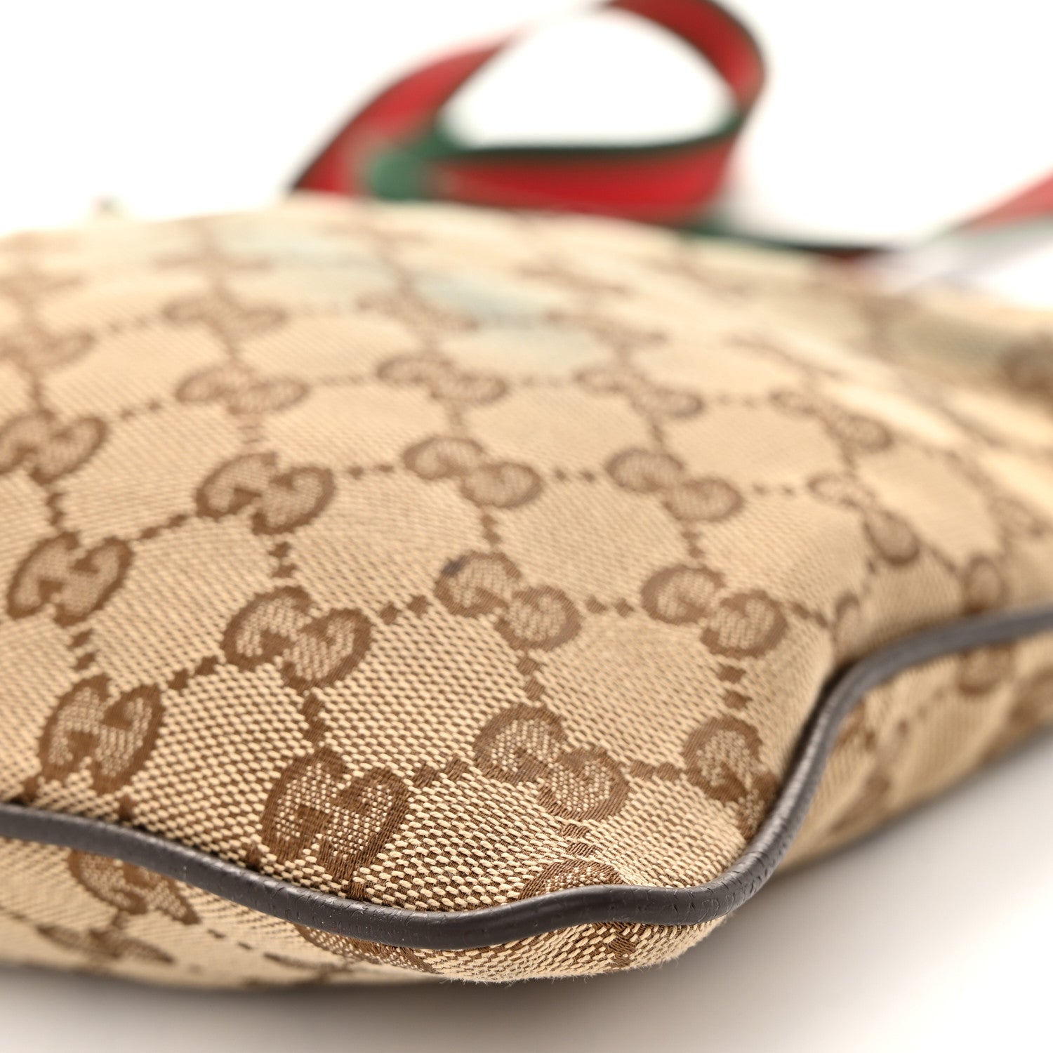 Gucci Monogram Web Small Flat Messenger Bag Brown 10 of 13