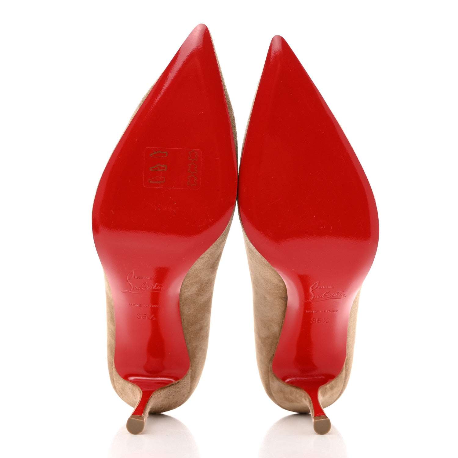 Christian Louboutin Veau Velours Decoltish 85 Pumps 35.5 Cappuccino 6 of 9