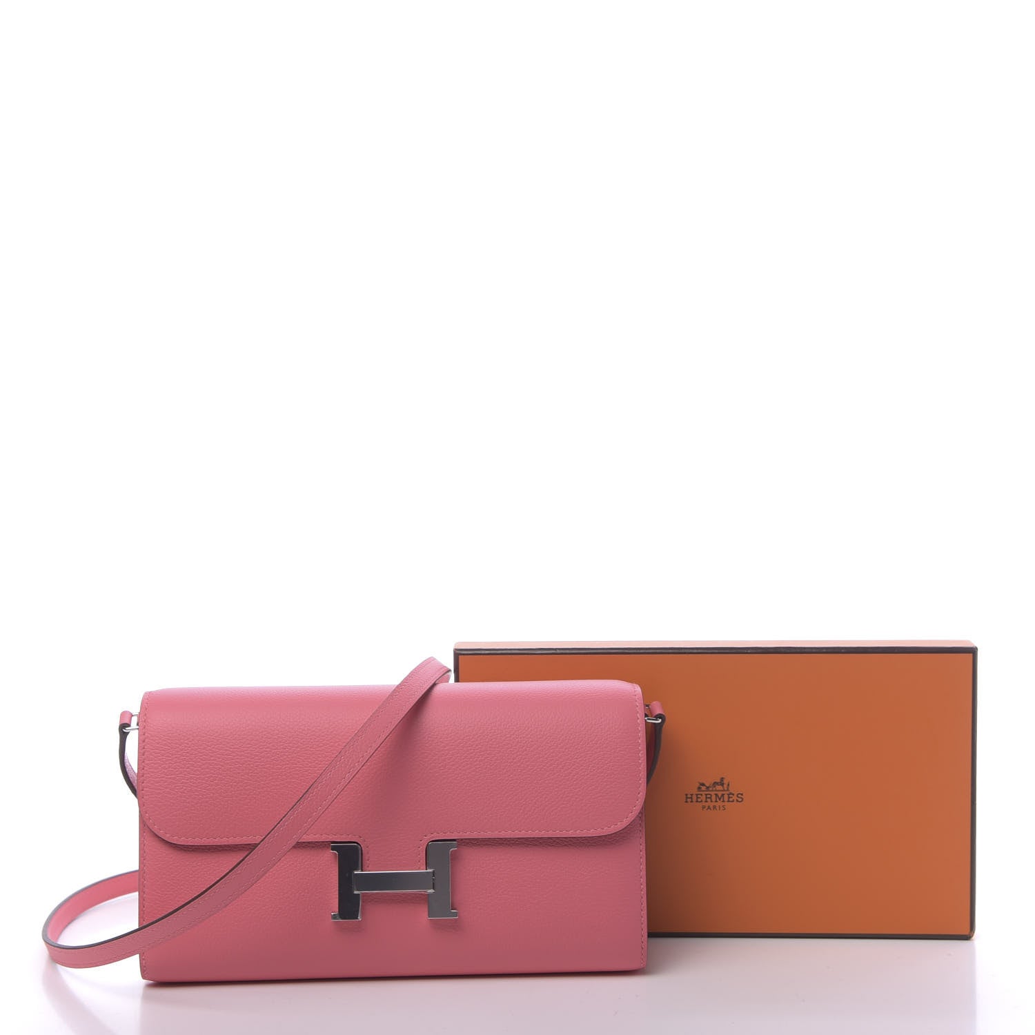 Hermes Evercolor Constance Wallet To Go Rose Azalee 11 of 11